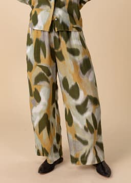 SUDO LINEN BLEND PANT - YELLOW