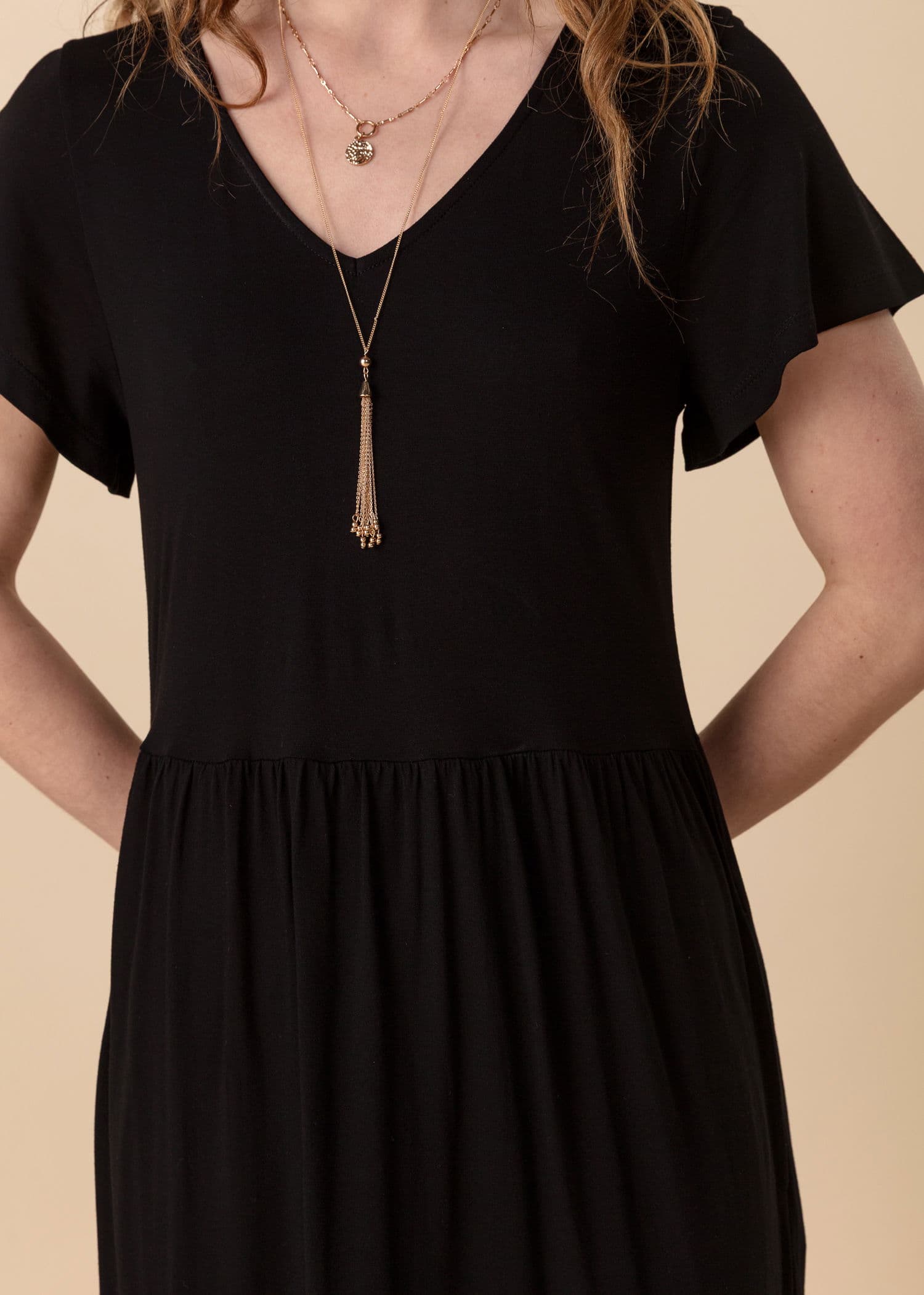 HILMA Tunika i knelengde - Svart 2 - Indiska