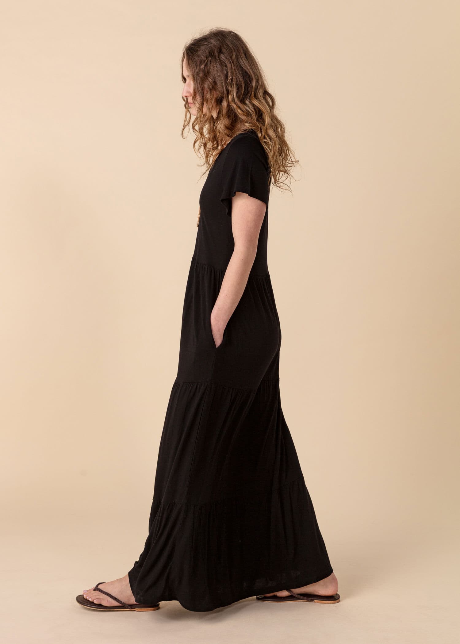 HILMA Tunika i knelengde - Svart 4 - Indiska