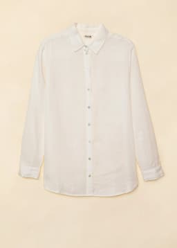 DIANA LINEN SHIRT - WHITE