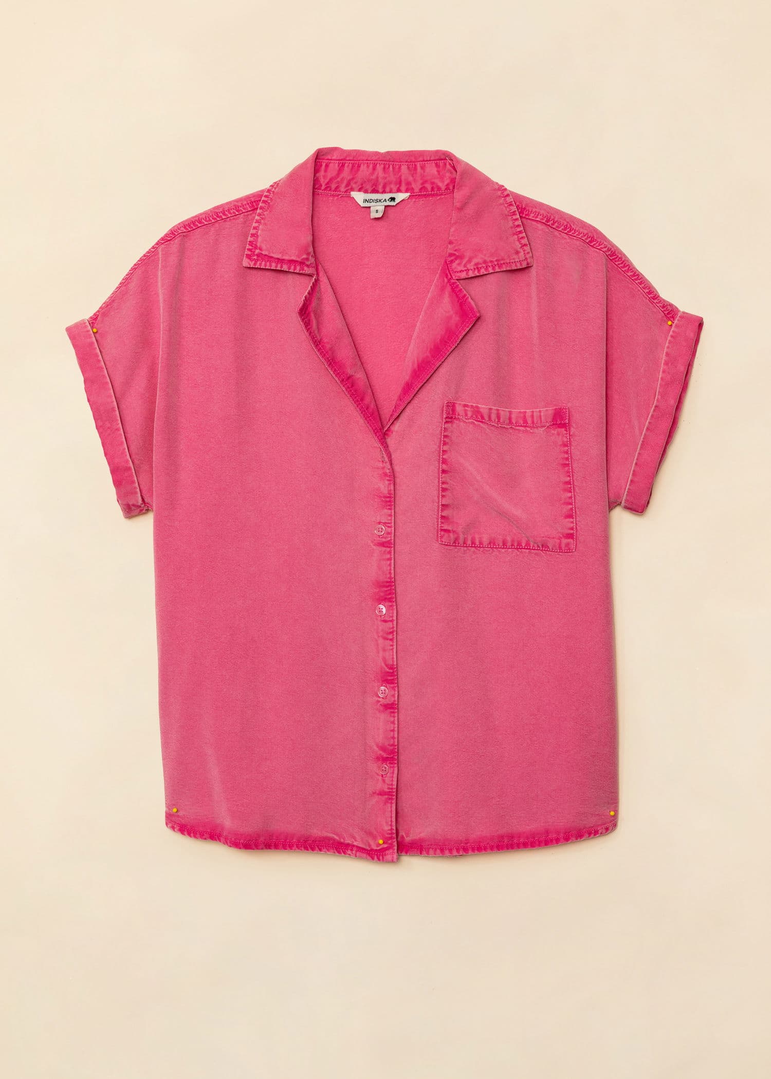 SWEETIE Rosa kortärmad skjorta - Rosa 2 - Indiska