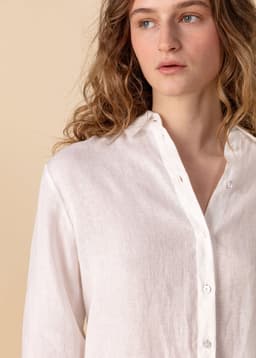 DIANA LINEN SHIRT - WHITE