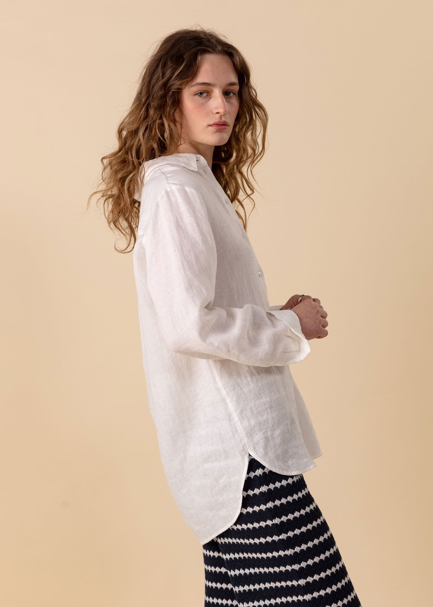 DIANA Vit linneskjorta - Vit 4 - Indiska