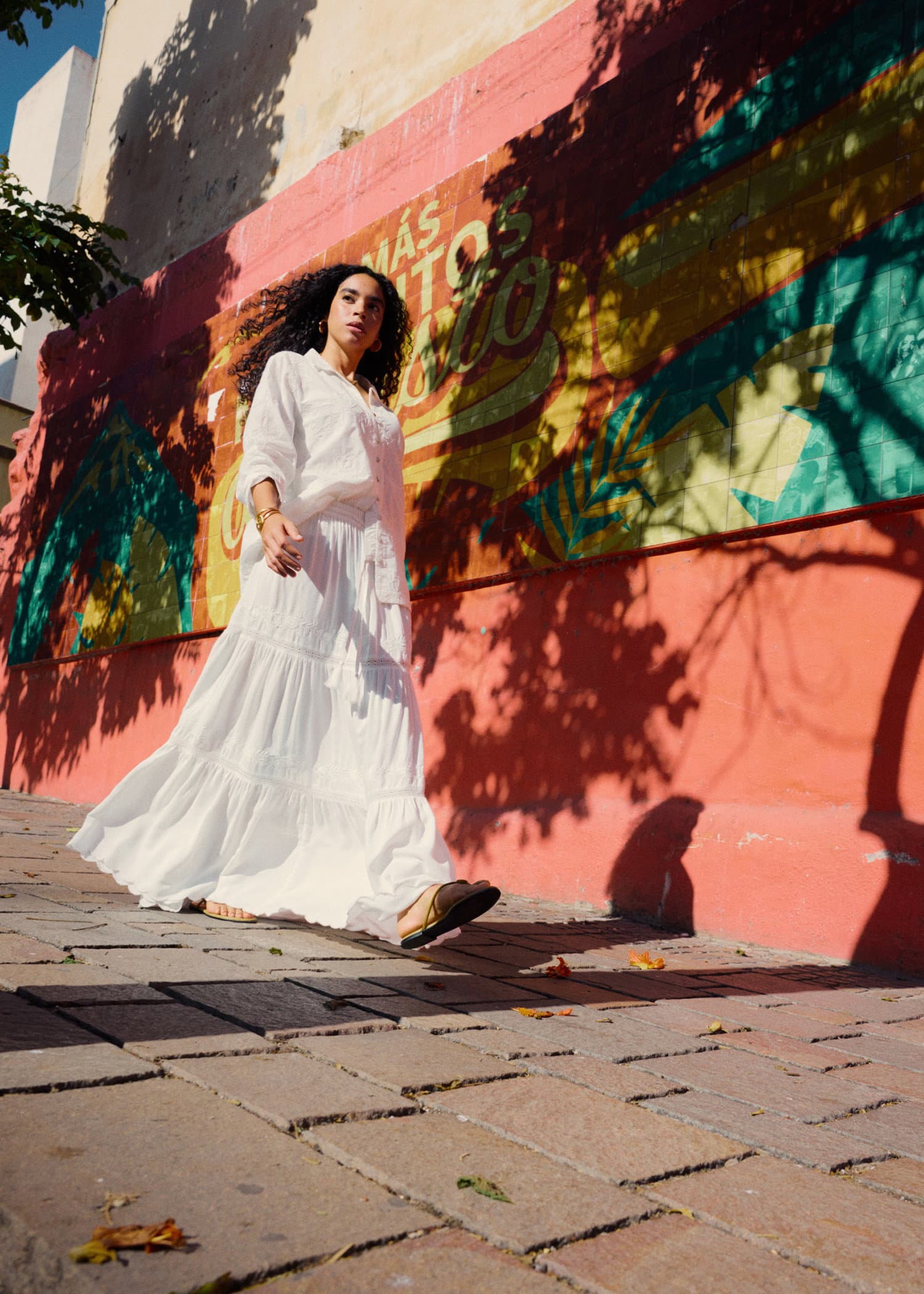 JULIETTE Kirjailtu maksihame - Valkoinen 3 - Indiska