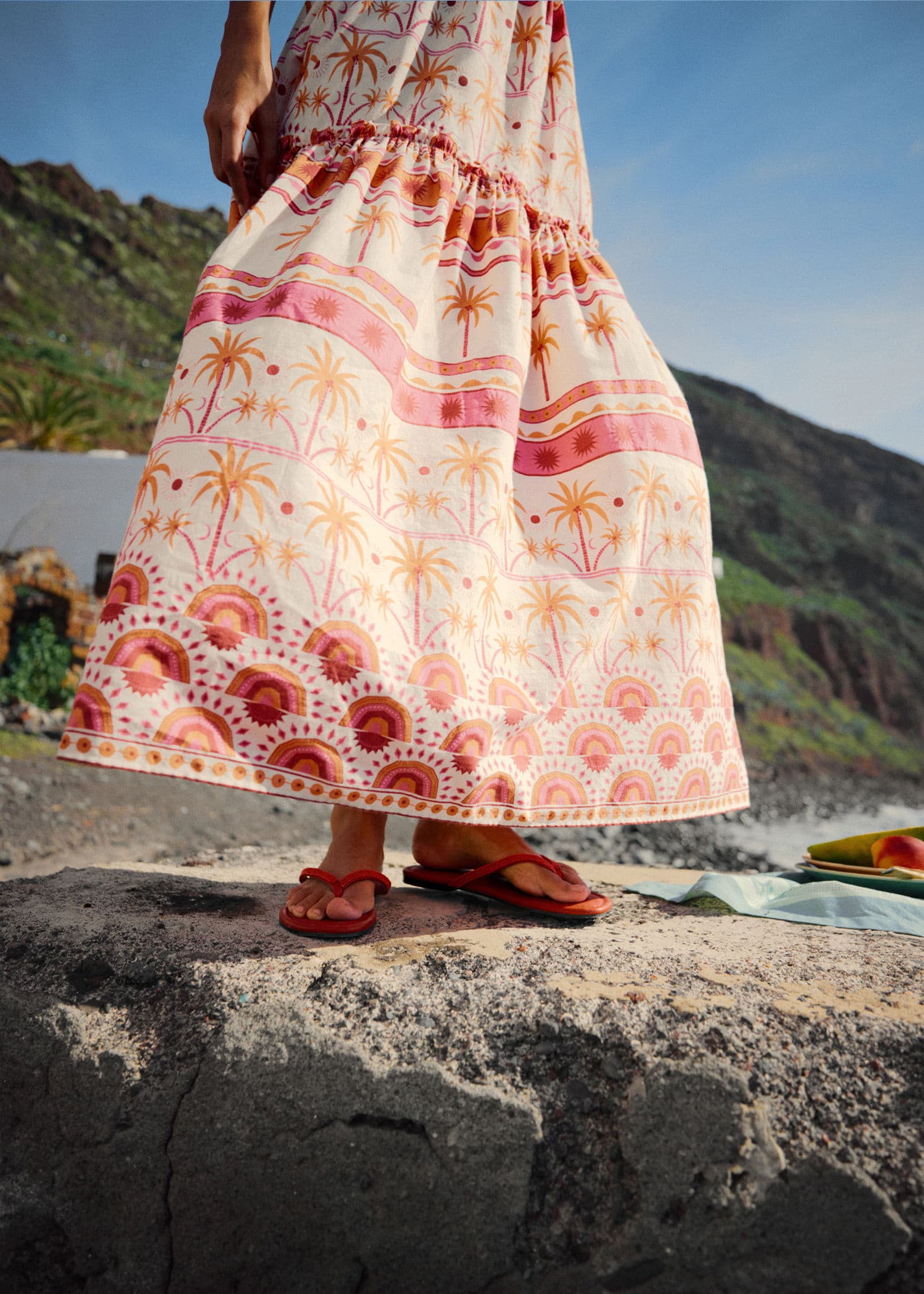 DANI Blomsterkjole uten ermer - Rosa 2 - Indiska