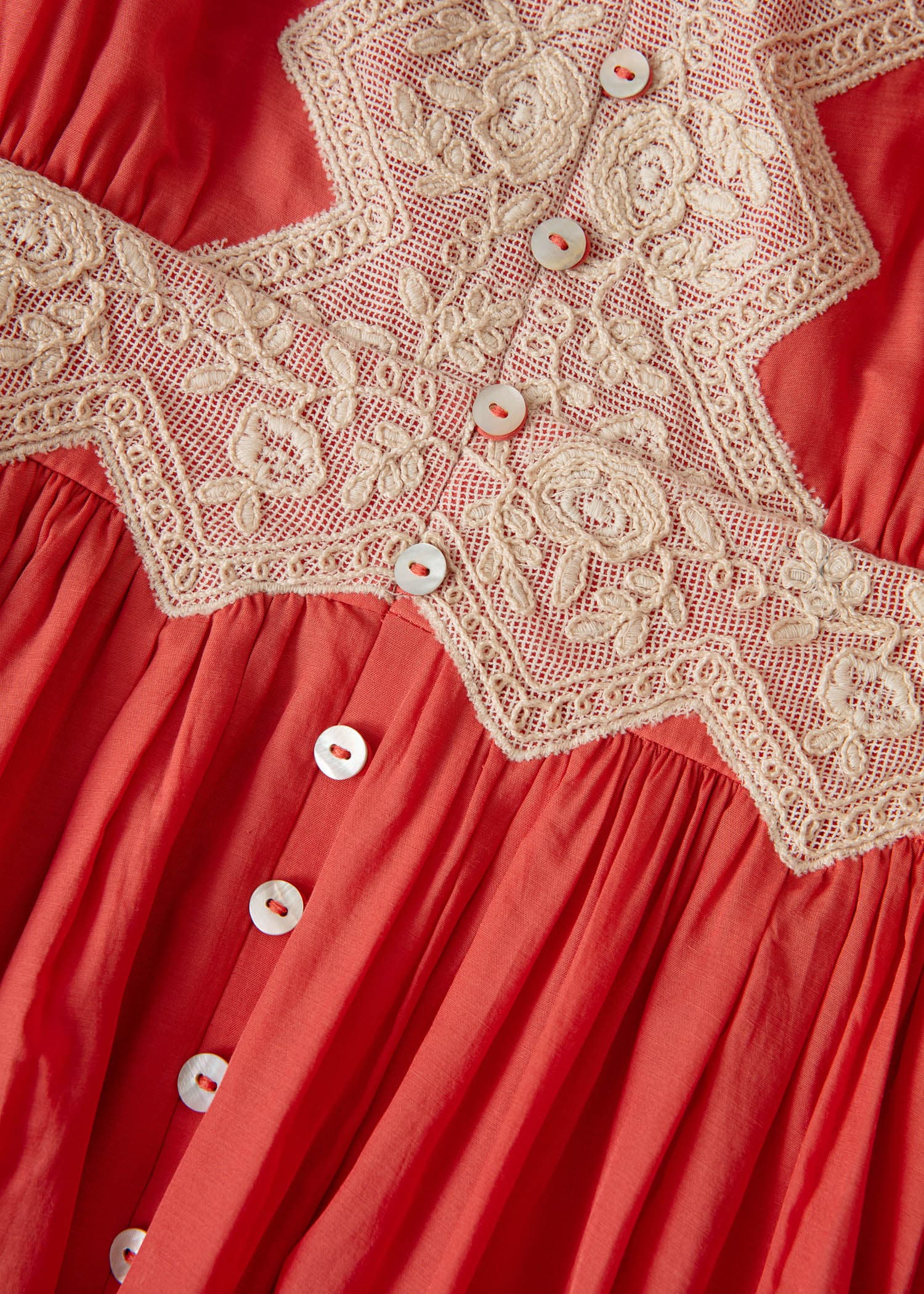 MAJKEN Kort klänning med spets - Orange 6 - Indiska