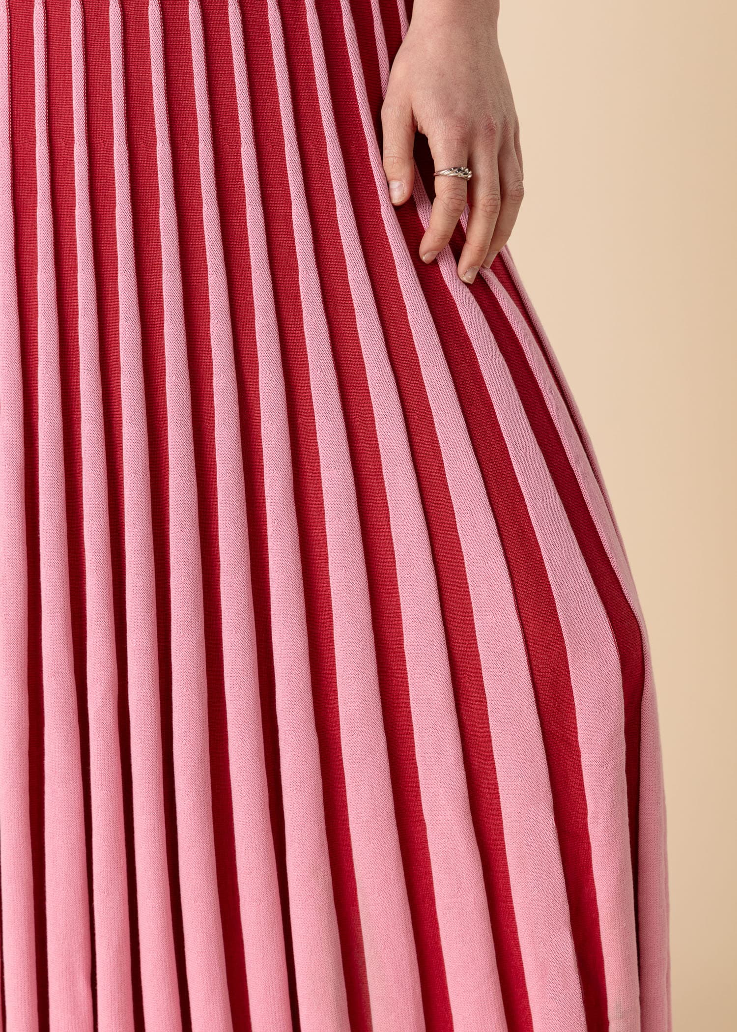 VIKI Pitkä kuvioitu mekko - Vaaleanpunainen 7 - Indiska