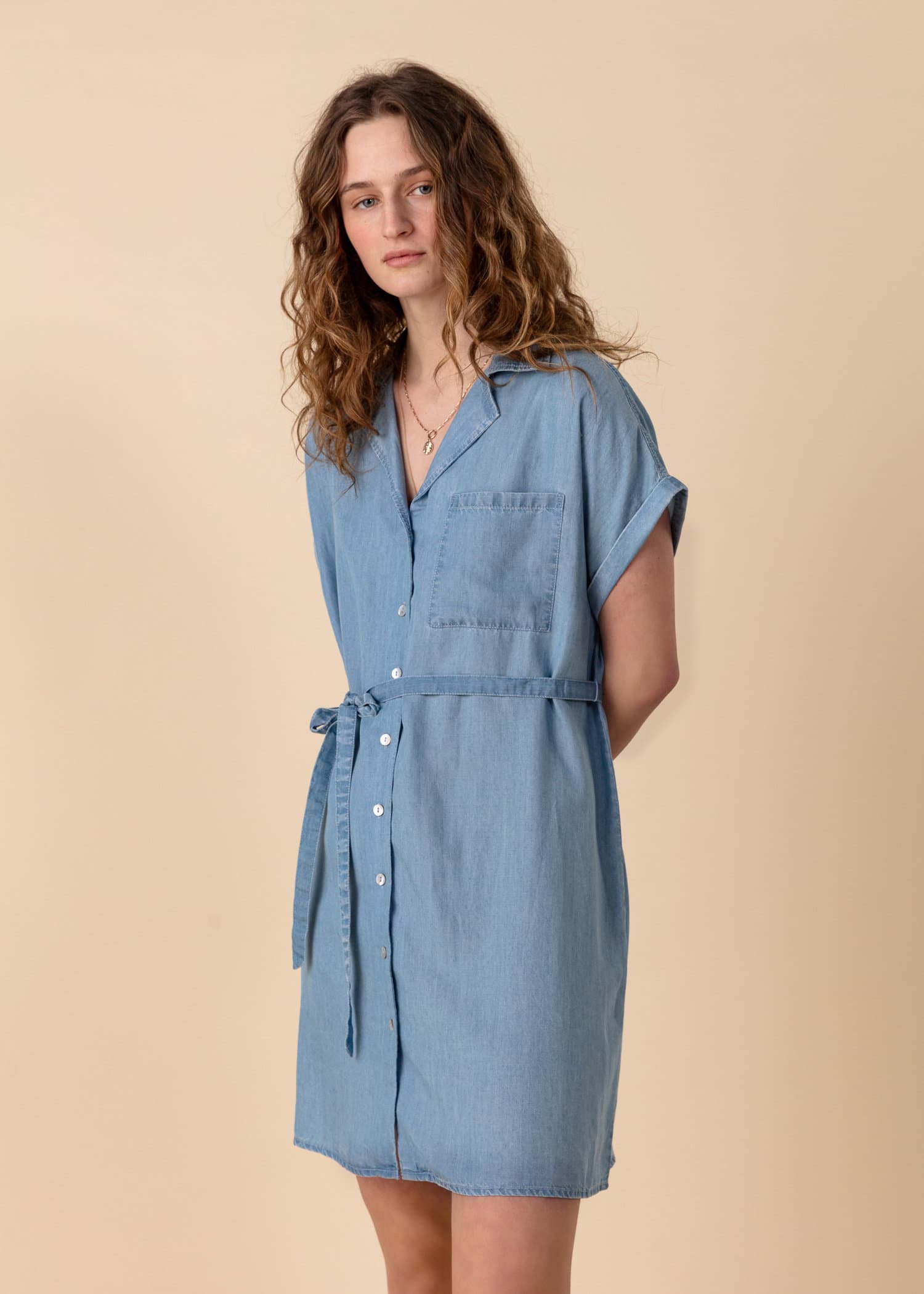 SWEETIE Tencel-skjortekjole - Blå 2 - Indiska