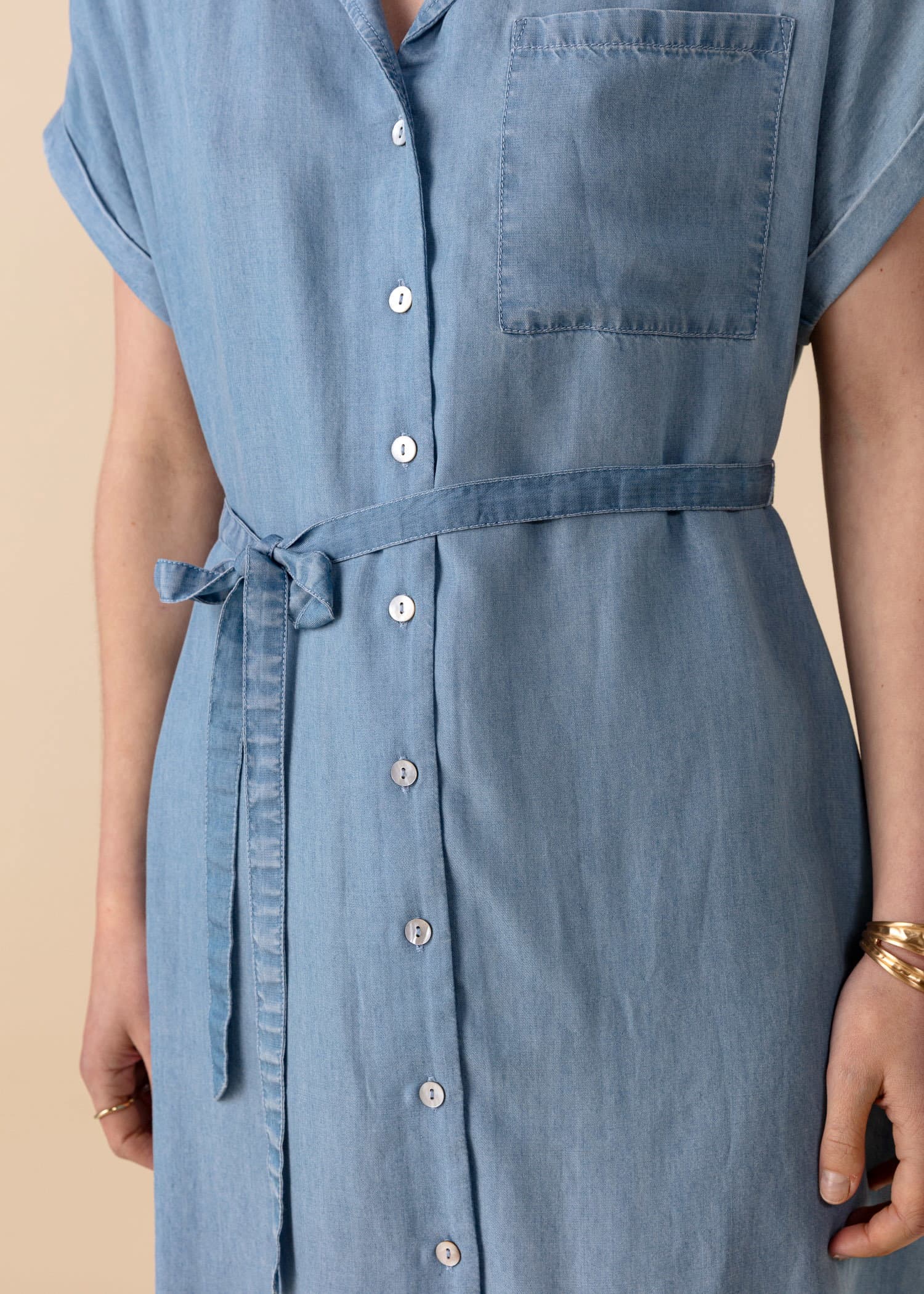 SWEETIE Tencel-skjortekjole - Blå 3 - Indiska