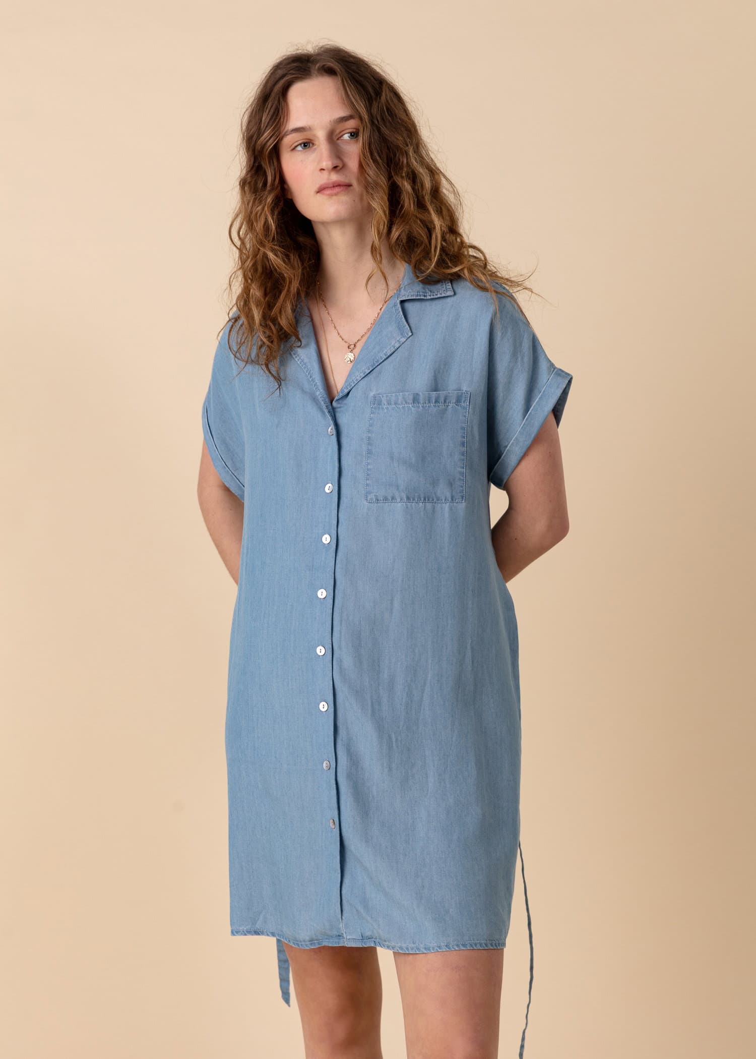 SWEETIE Tencel-skjortekjole - Blå 5 - Indiska