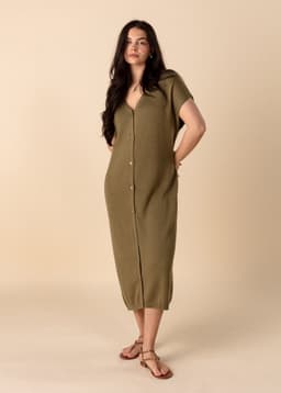 NEFERITI DRESS - khaki