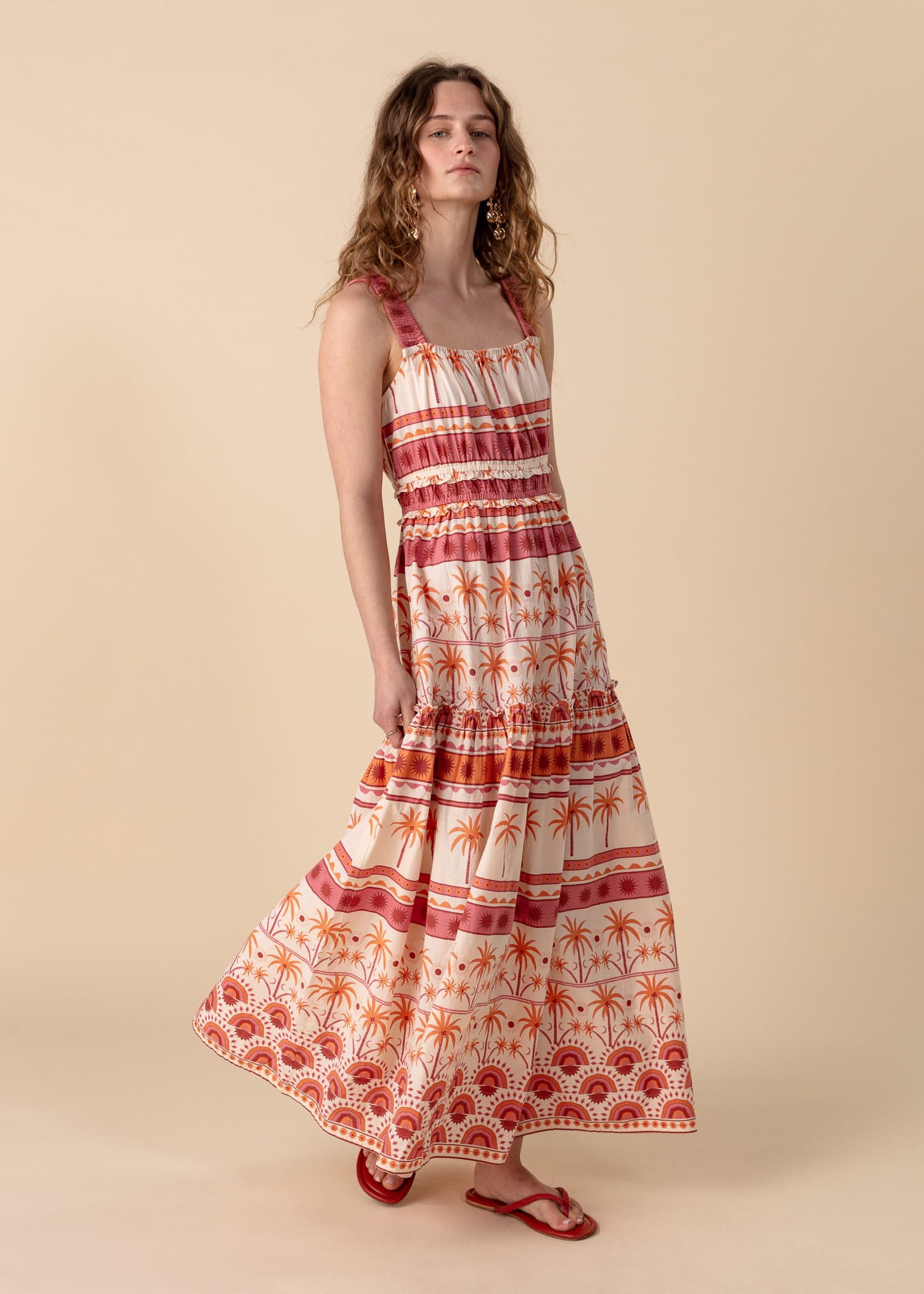 DANI Blomsterkjole uten ermer - Rosa 4 - Indiska