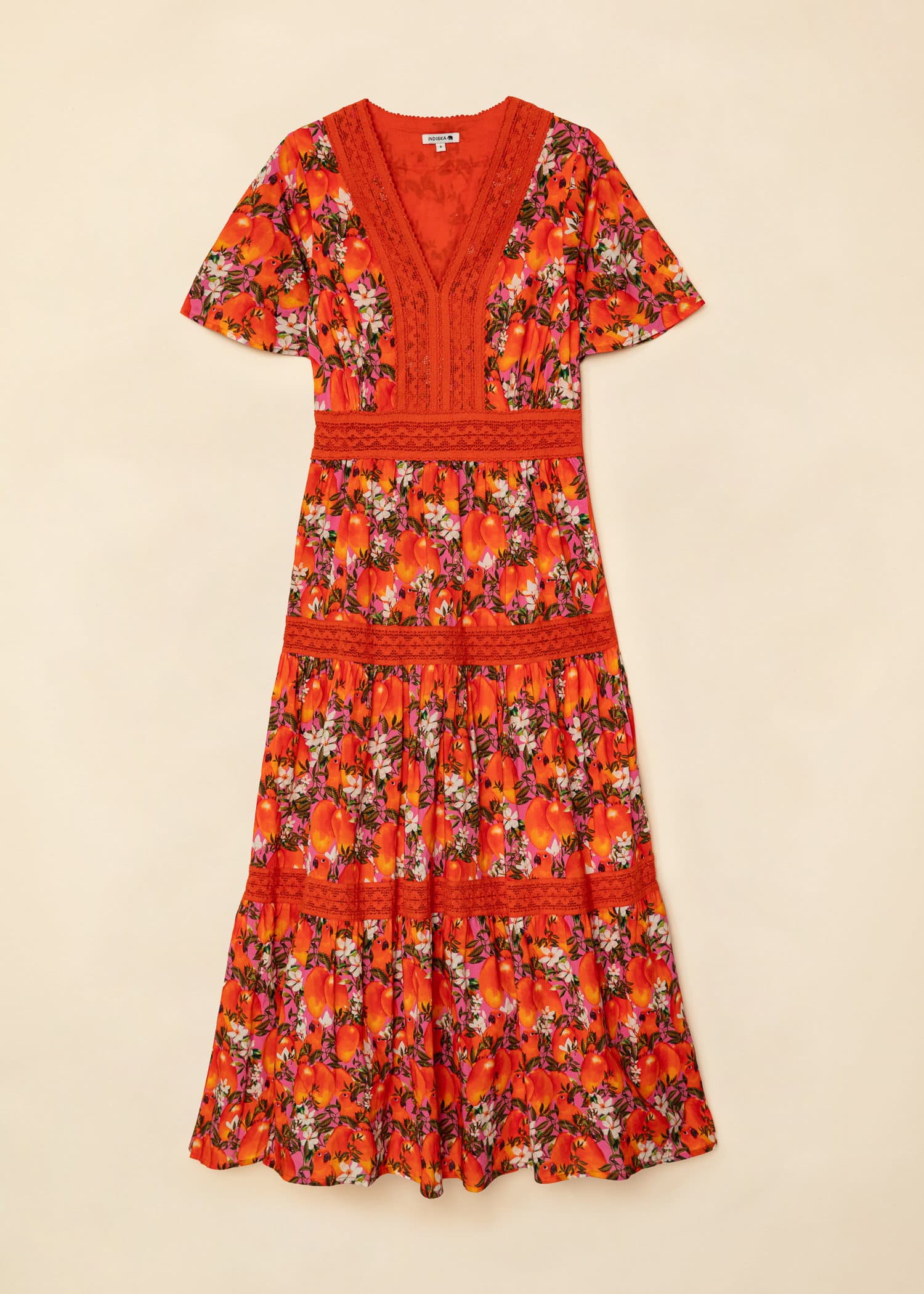 DANIELLA Lang kjole - Multi 1 - Indiska