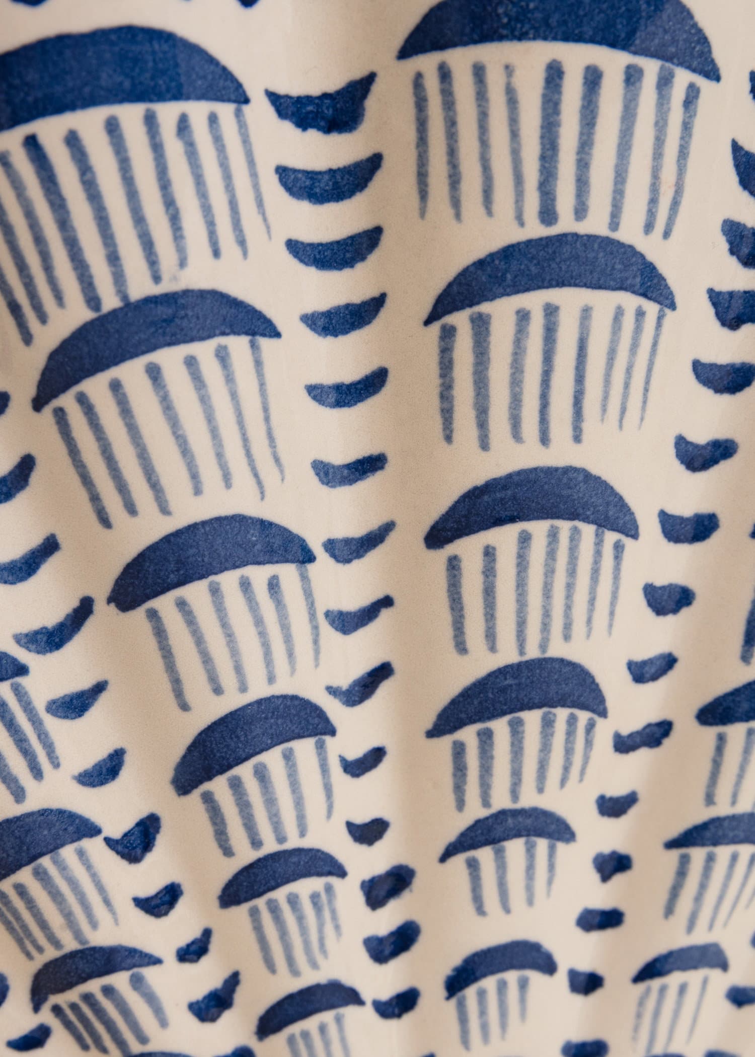 SHELL Dekorativ steintøyvase - Blå 3 - Indiska