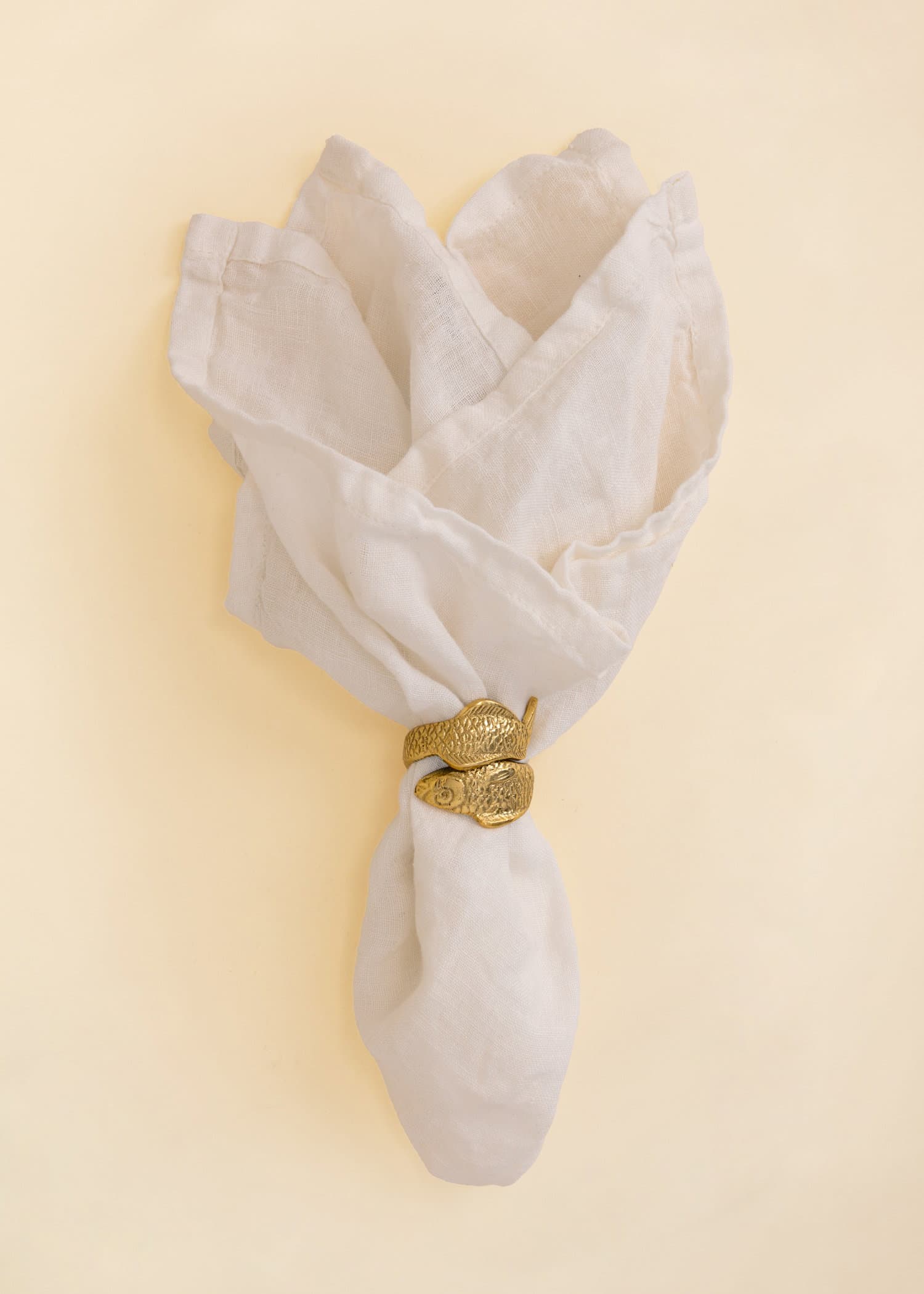 FISH Fiskformad servettring - Guld 3 - Indiska