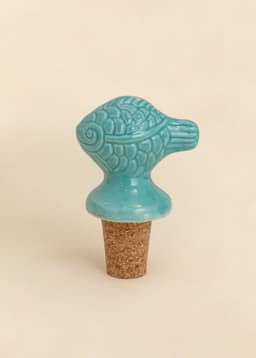 FISH BOTTLE STOPPER - TURQUOISE