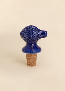 FISH BOTTLE STOPPER - BLUE