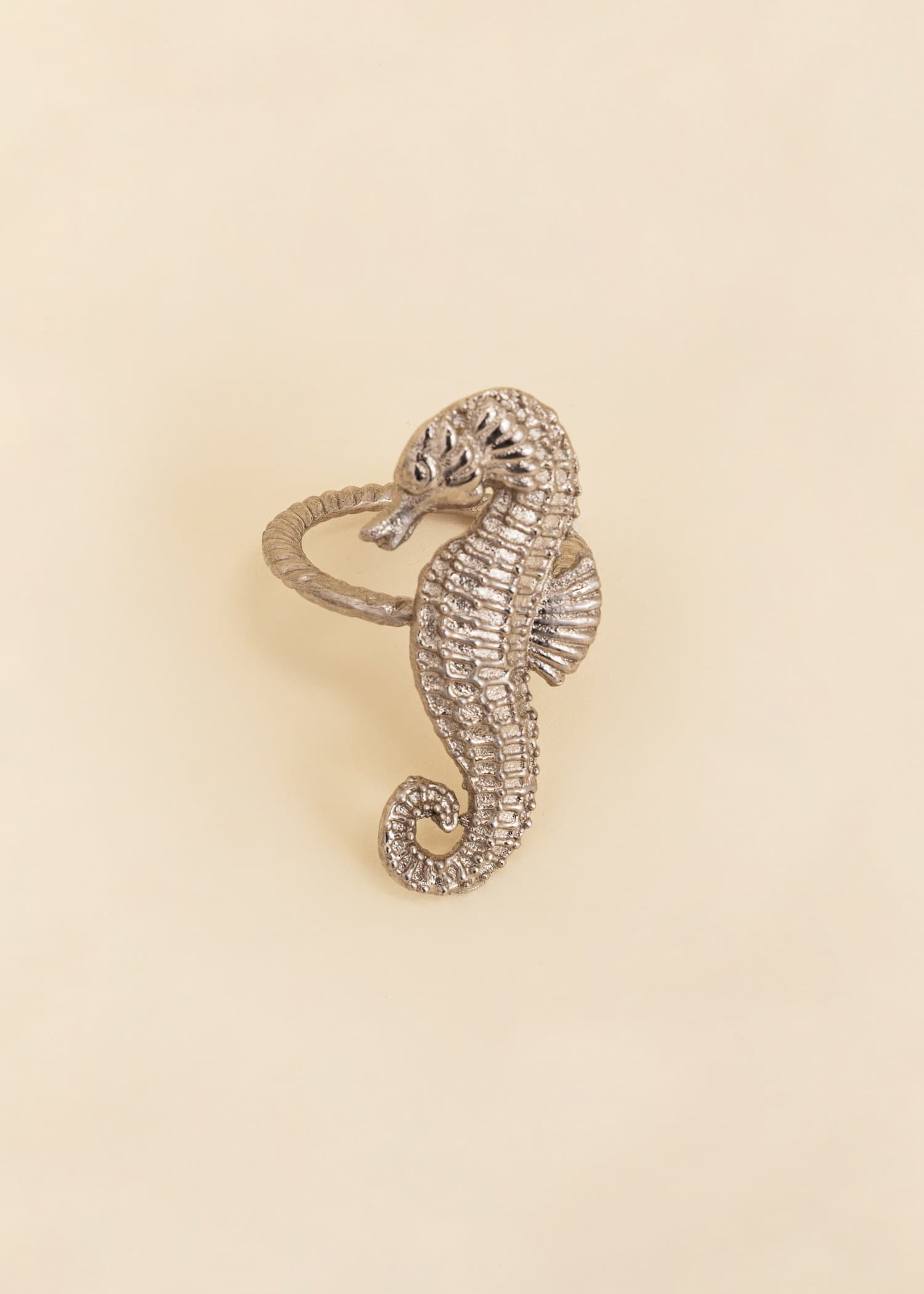 SEAHORSE Dekorativ serviettring - Sølv 3 - Indiska