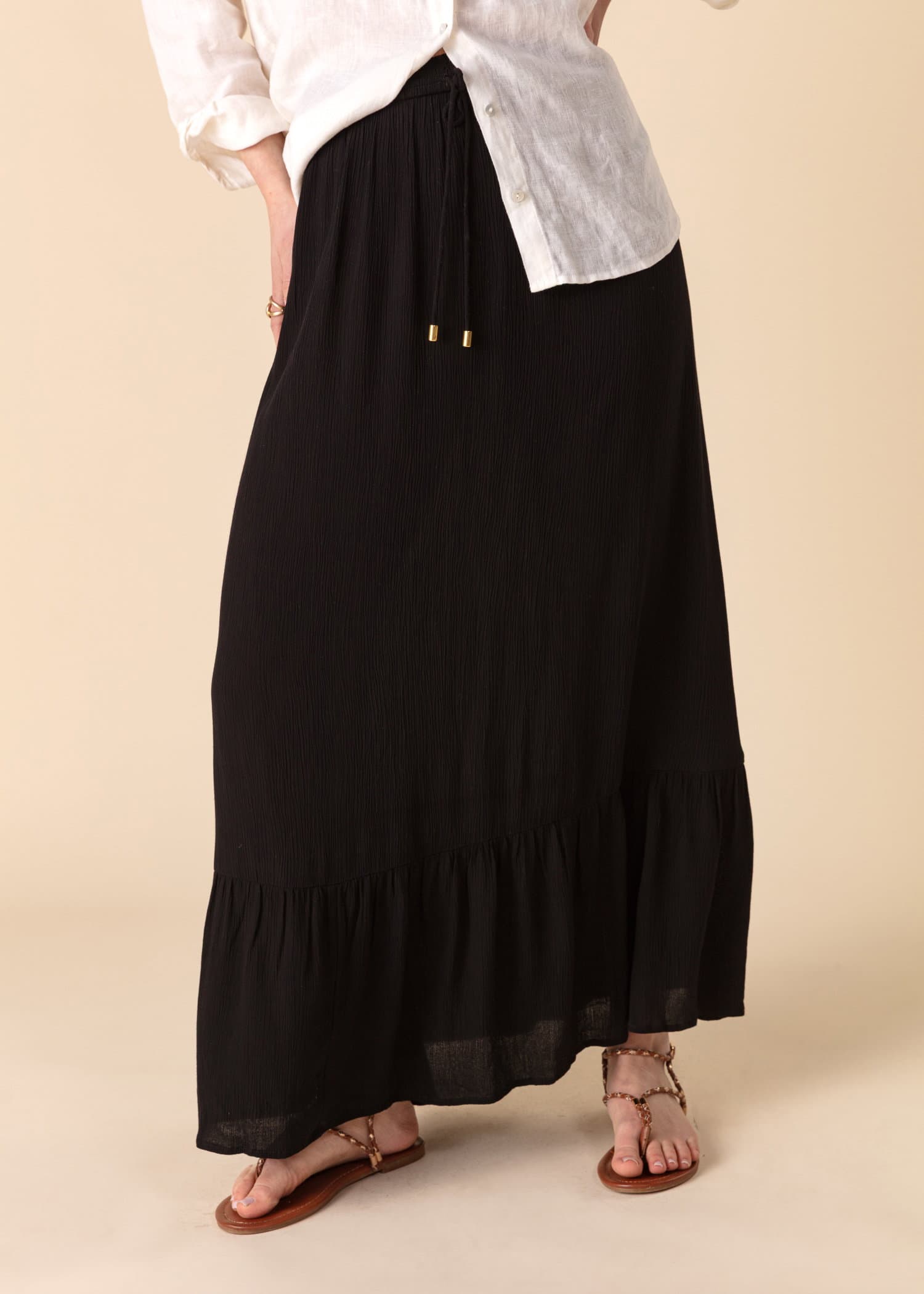 GIGI Svart maxikjol - Svart 3 - Indiska