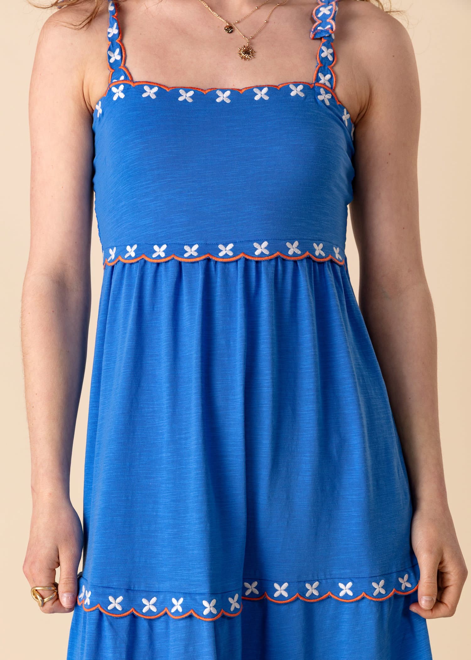 JASMINA Blå lang kjole - Blå 2 - Indiska