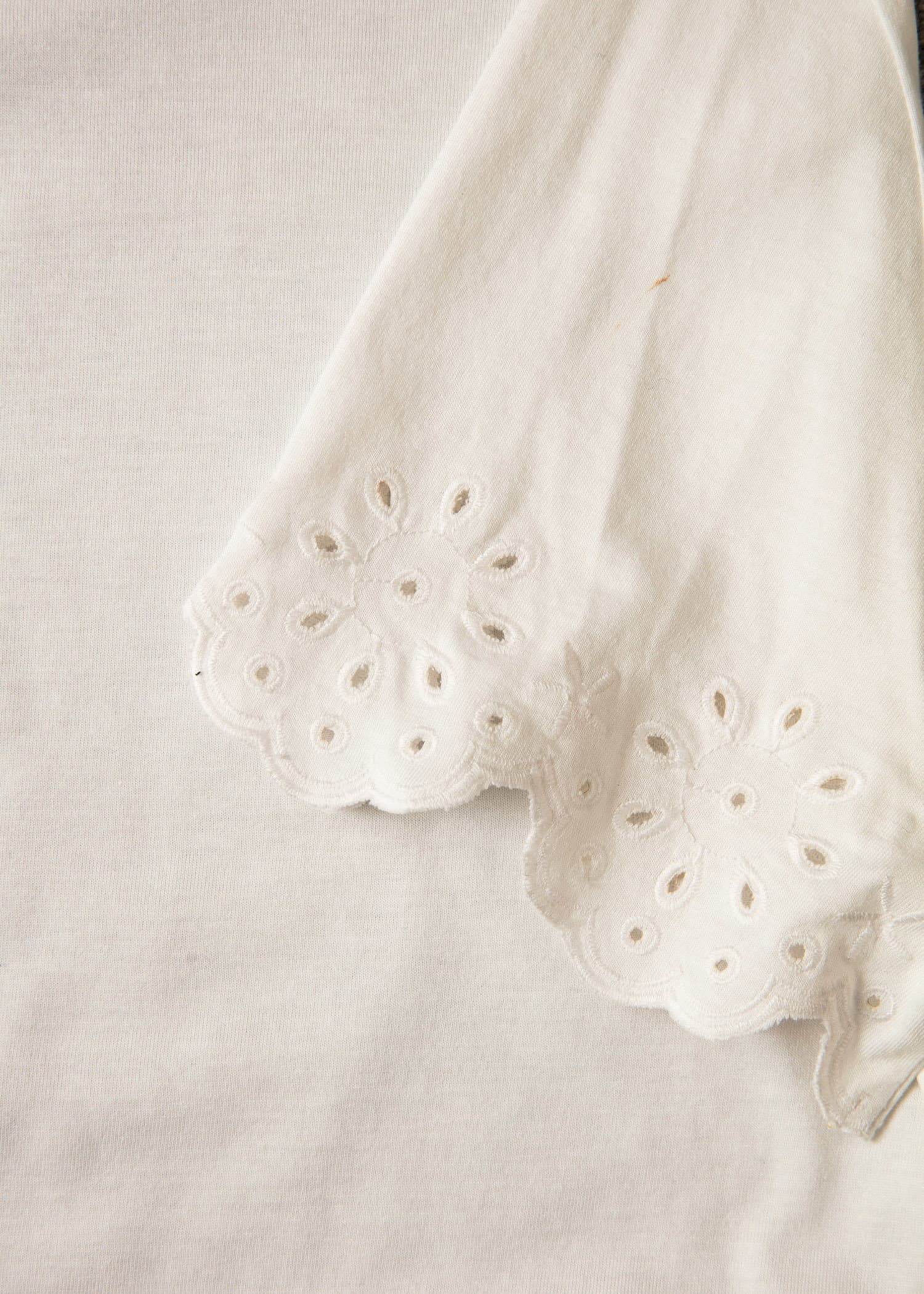 EPPLE Vit t-shirt med vågig ärm  - Vit 5 - Indiska