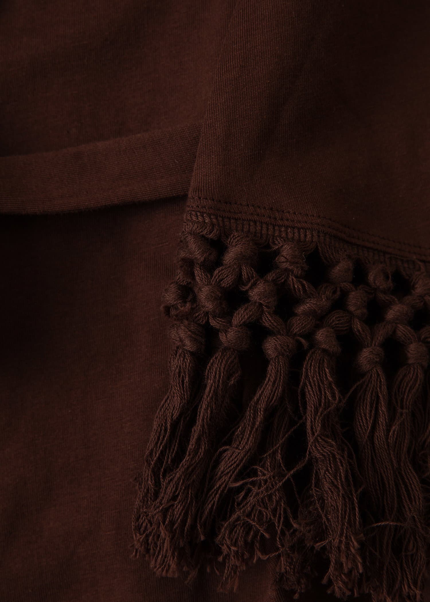 KATIE Mörkbrun kimono med fransar - Annan 6 - Indiska