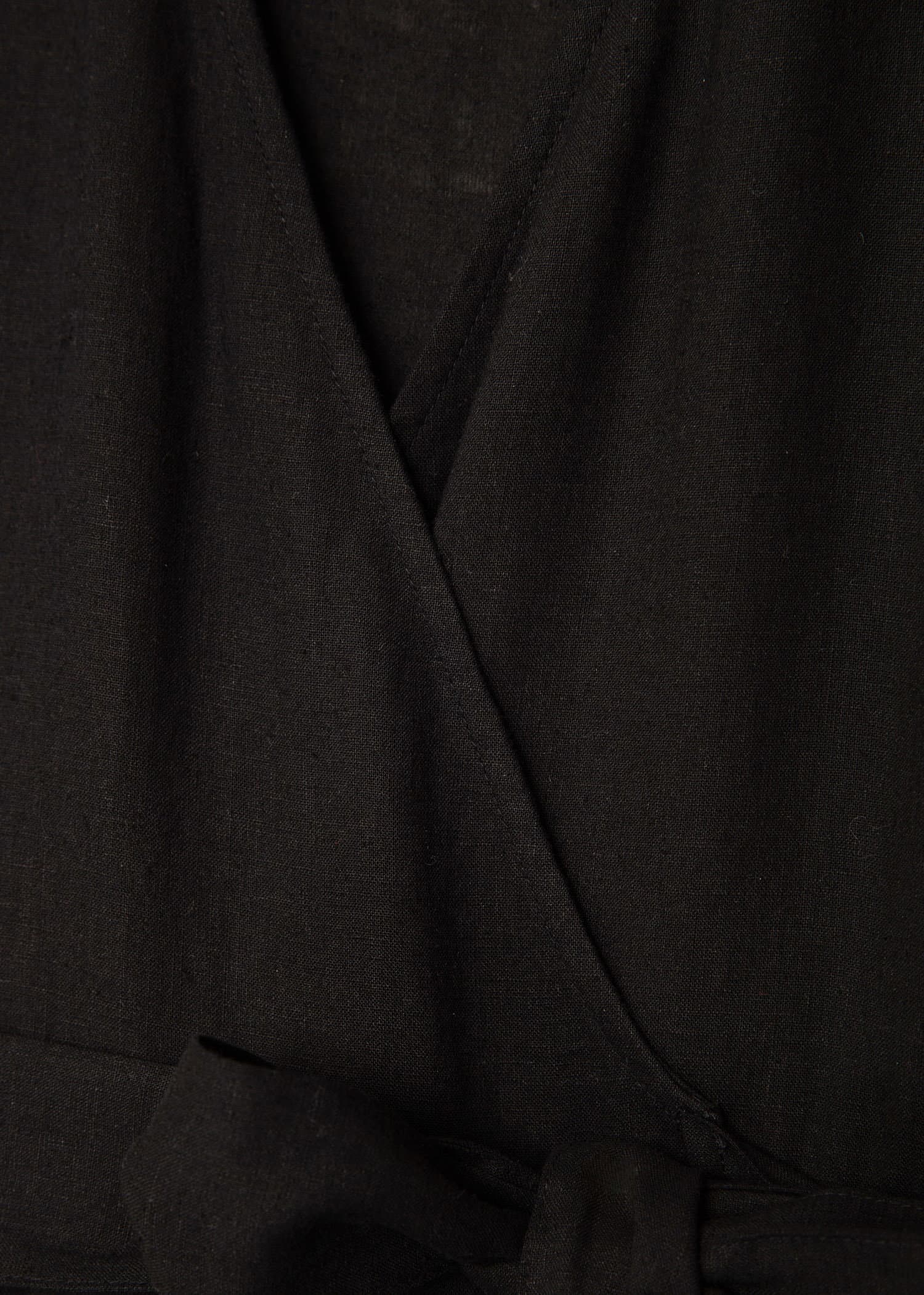 AYLA Svart klänning i linmix - Svart 6 - Indiska