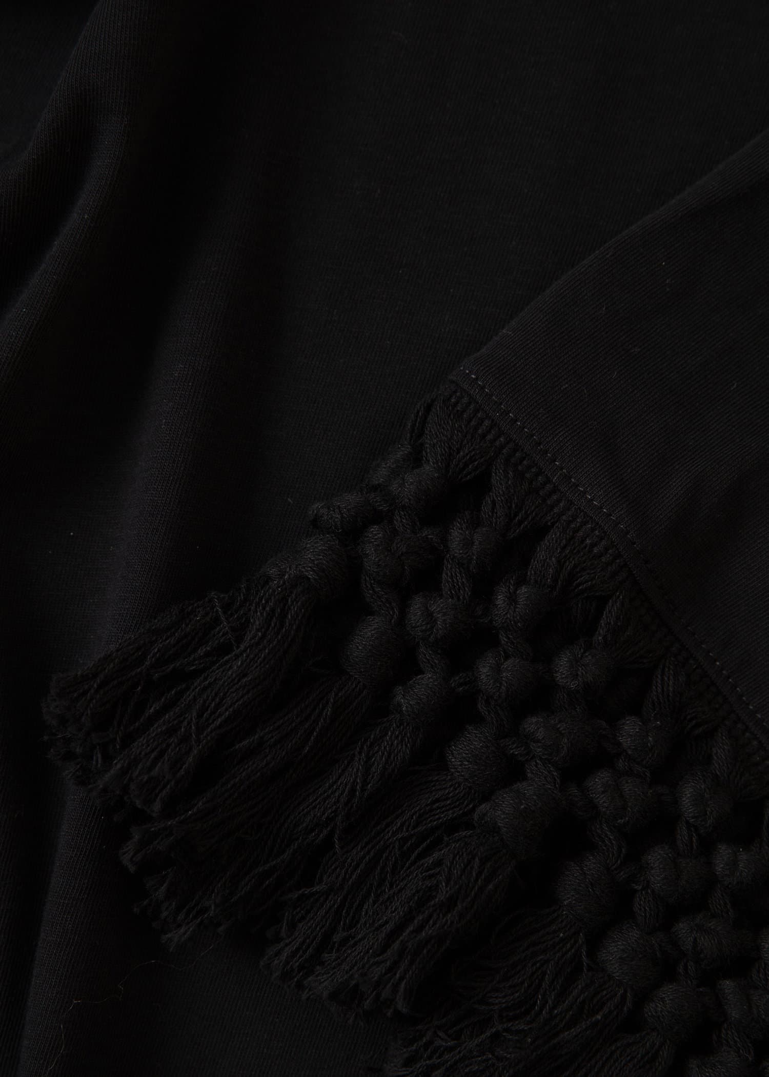 FARAH Svart tunika med fransar - Svart 4 - Indiska