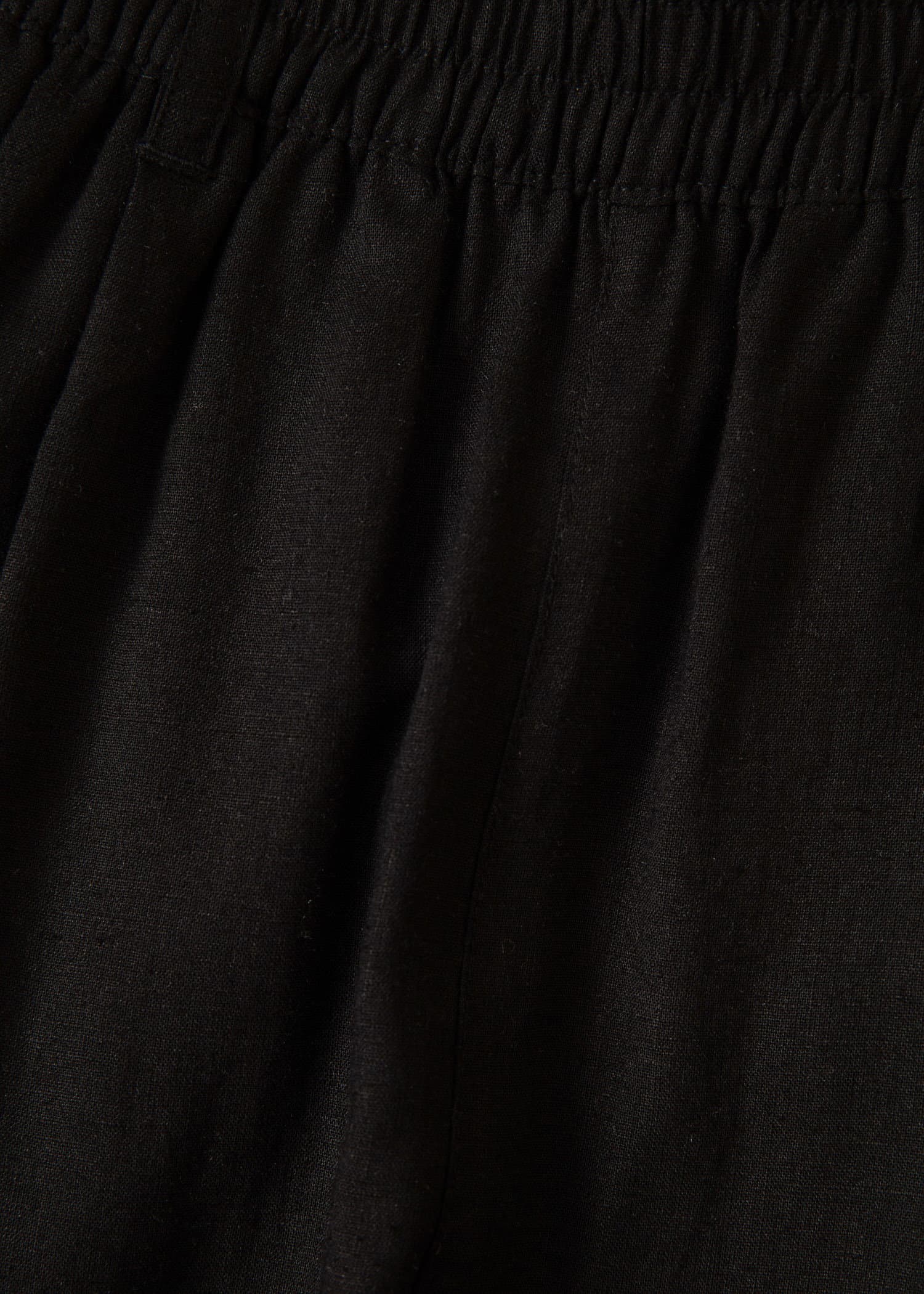 KENZIE Svarta byxor i linmix - Svart 7 - Indiska