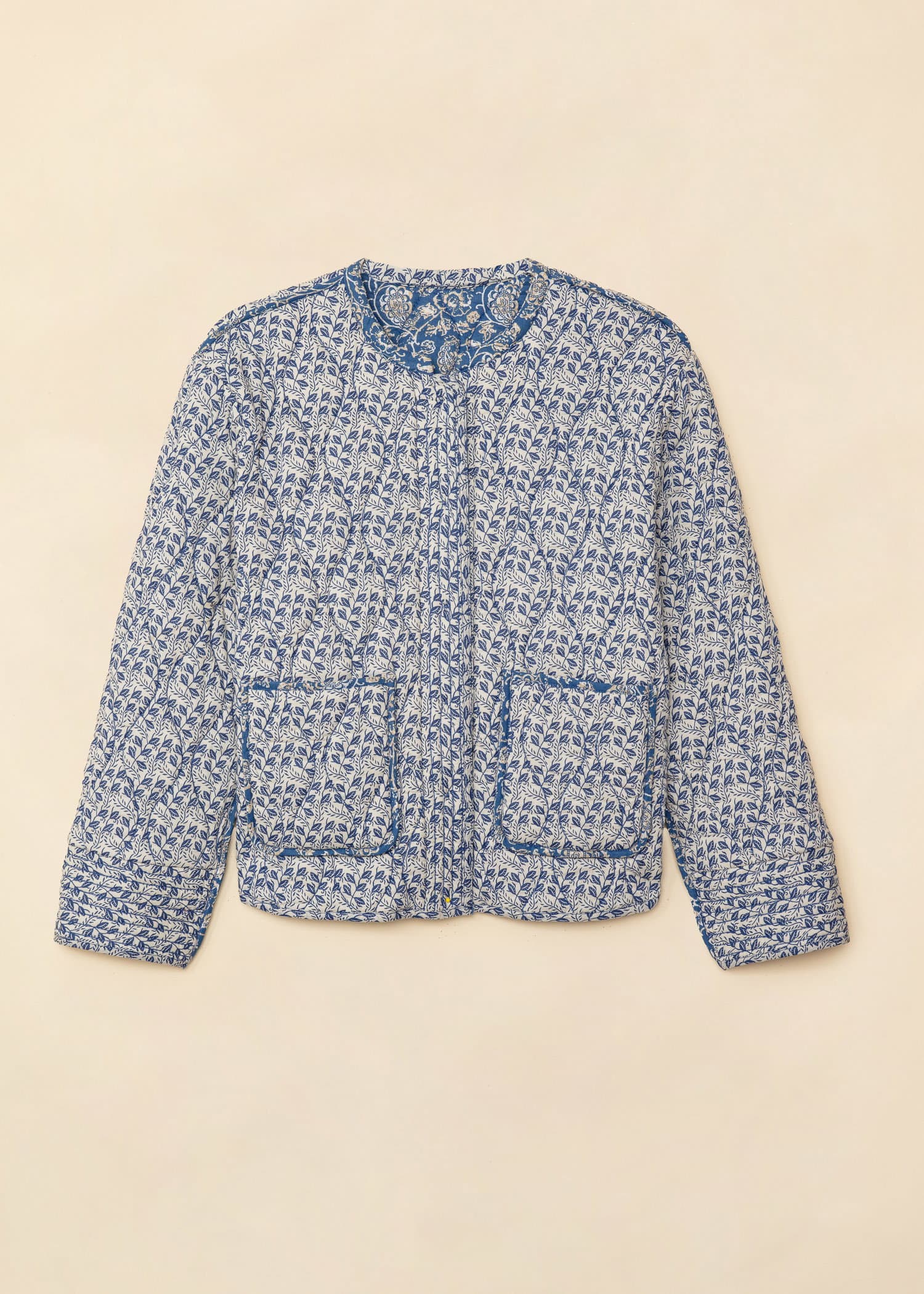 PADDY Quiltad dubbelsidig jacka - Blå 2 - Indiska