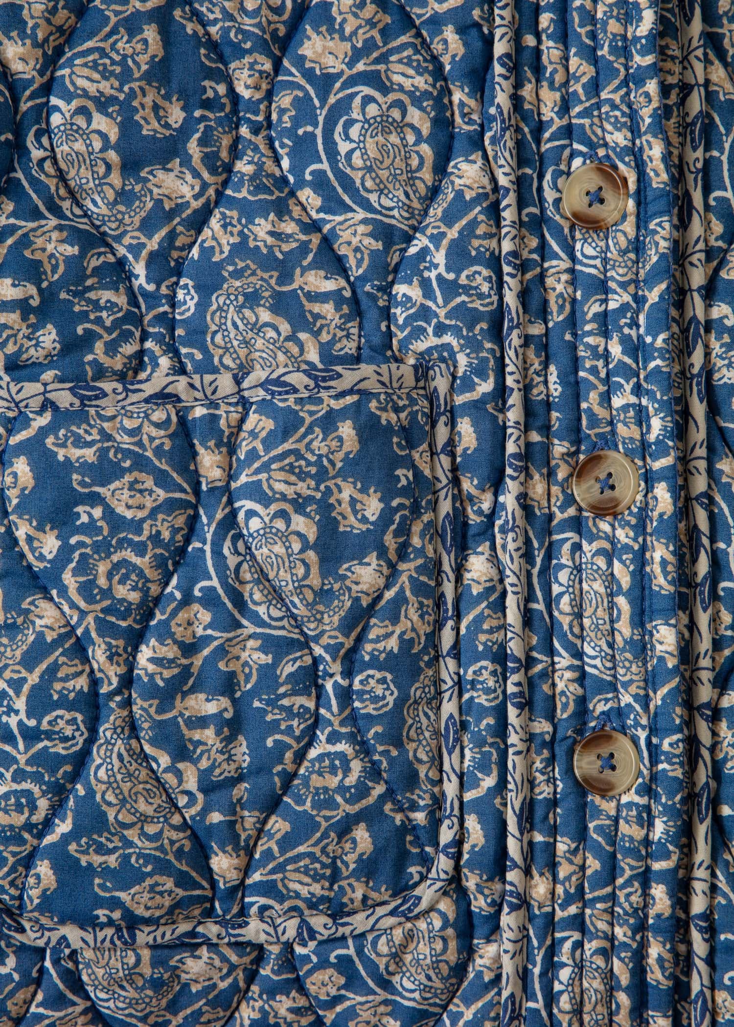 PADDY Quiltad dubbelsidig jacka - Blå 3 - Indiska