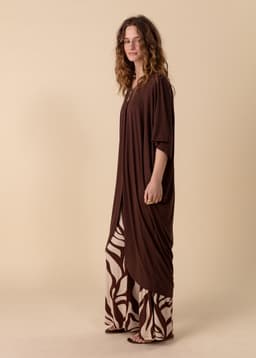 LILLEMOR KIMONO - DKBROWN