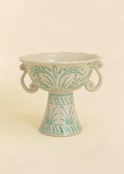 CLARA BOWL ON FOOT - Aqua