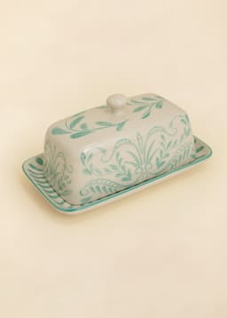 CLARA BUTTER DISH - Aqua