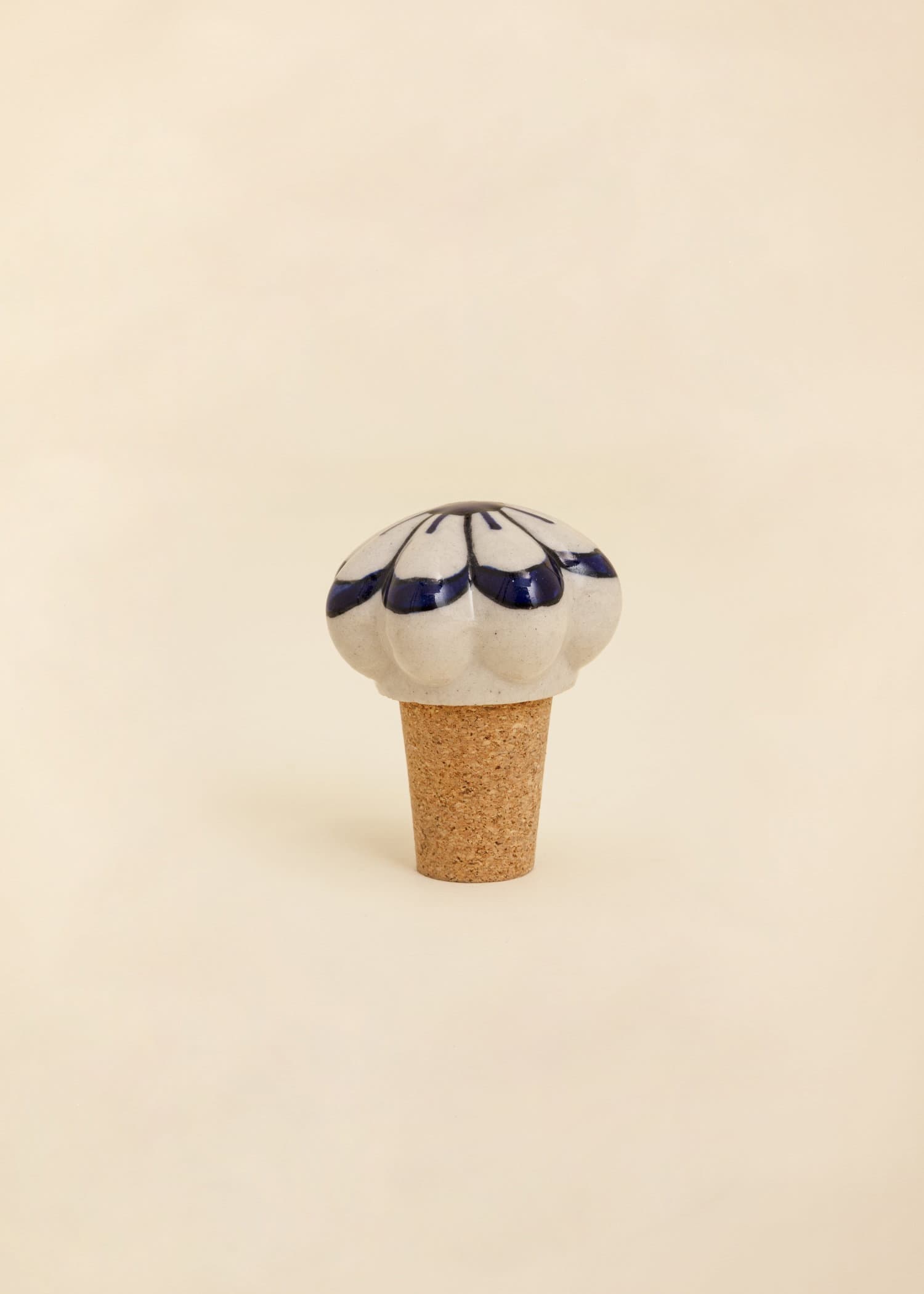 LUMA Käsin maalattu pullon tulppa - Sininen 2 - Indiska