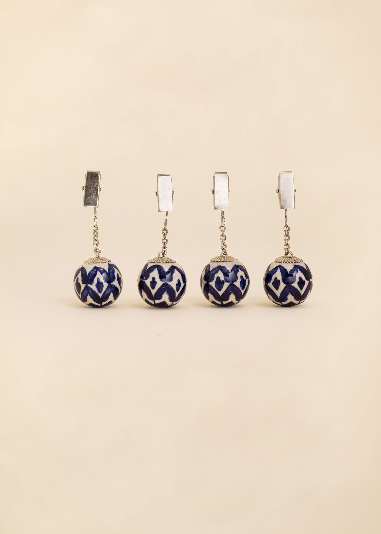 SAVI Handmålade duktyngder - 4‑pack - Blå 1 - Indiska