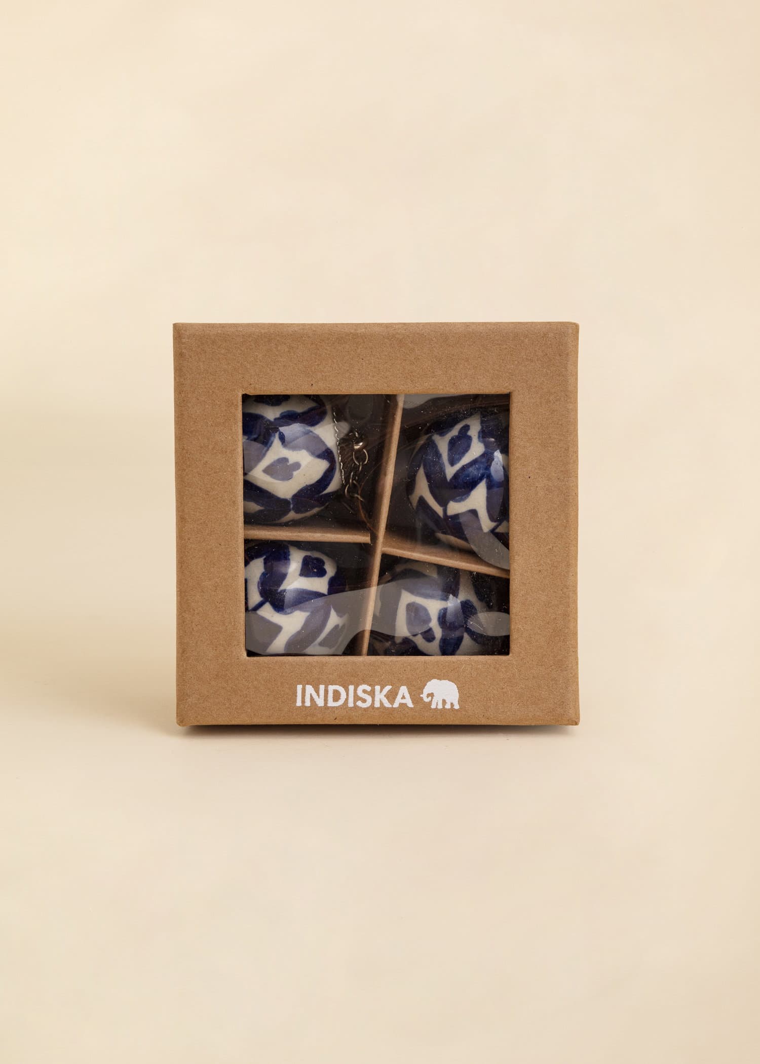 SAVI Handmålade duktyngder - 4‑pack - Blå 2 - Indiska