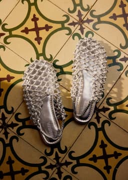 Flora Net Shoe - Silver