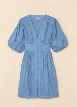 RIANNA FLOWER DRESS - BLUE