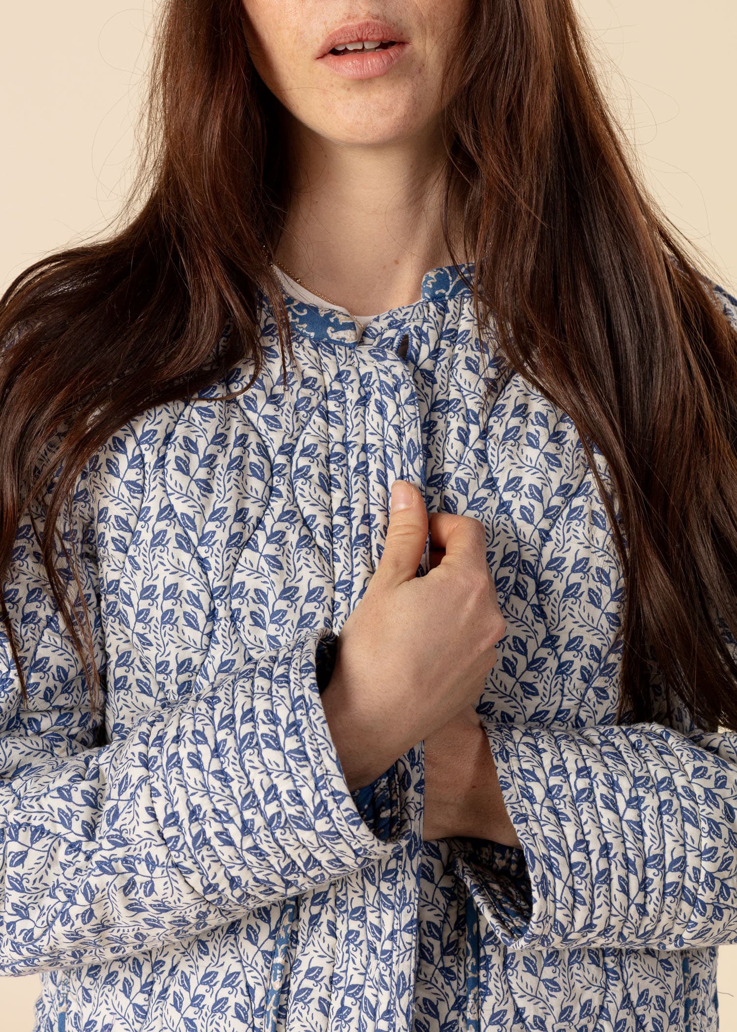 PADDY Vattert vendbar jakke - Blå 3 - Indiska