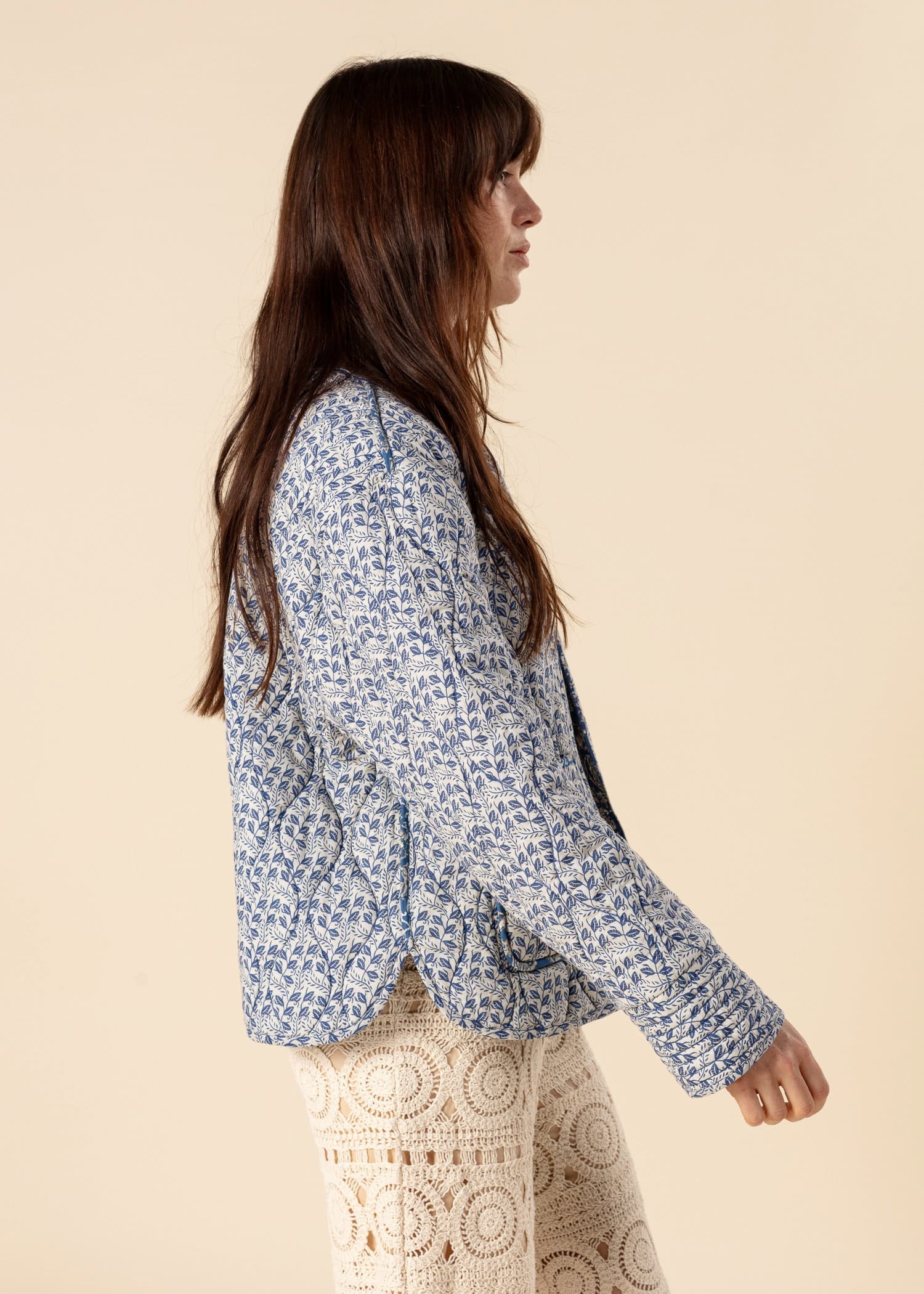 PADDY Vattert vendbar jakke - Blå 4 - Indiska