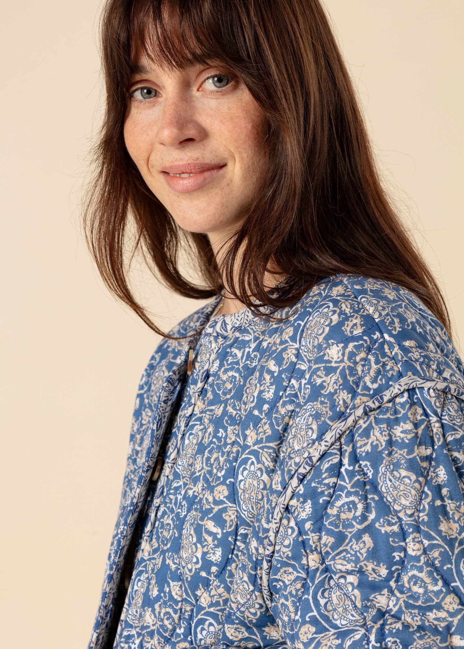 PADDY Vattert vendbar jakke - Blå 5 - Indiska