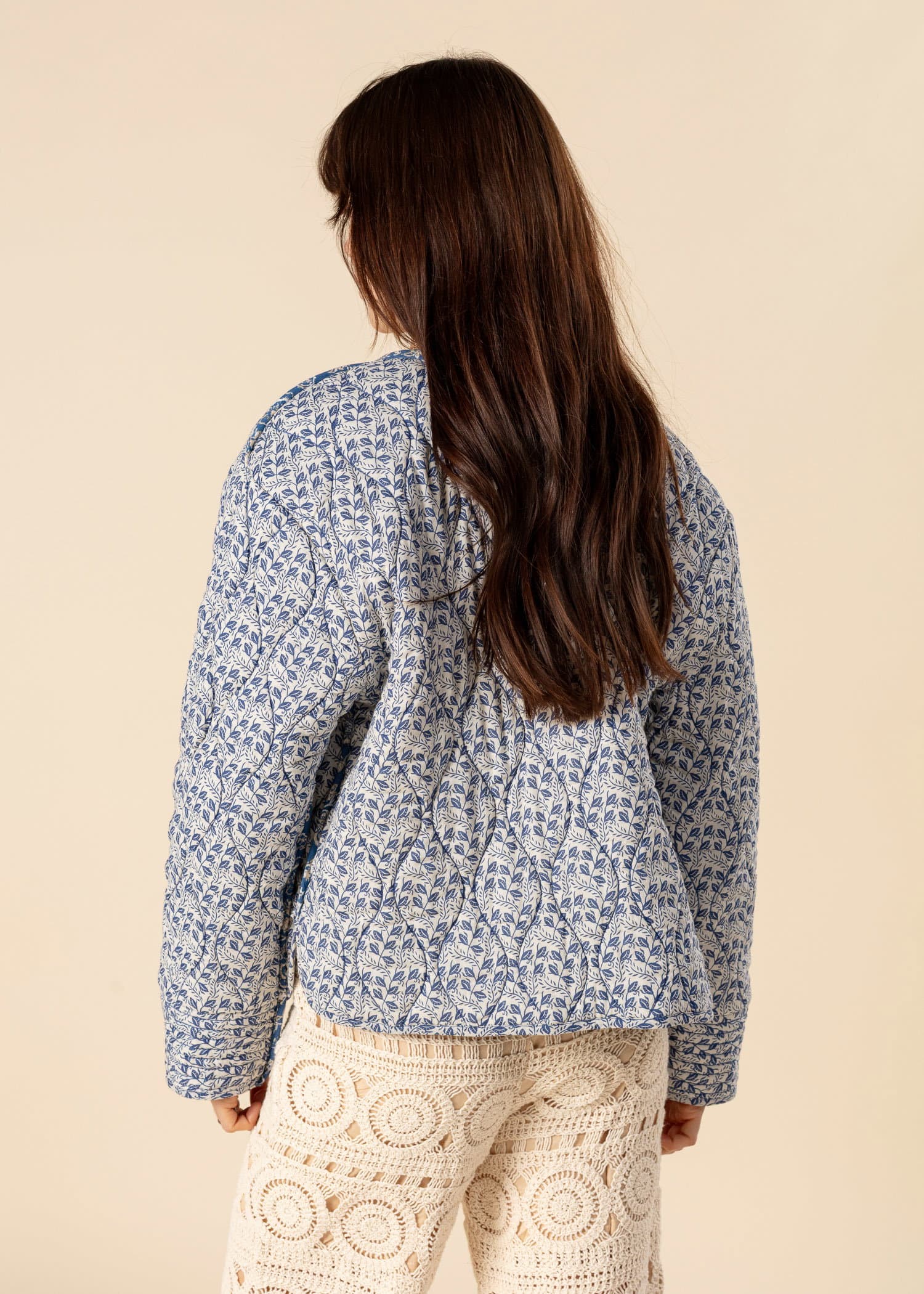 PADDY Vattert vendbar jakke - Blå 7 - Indiska