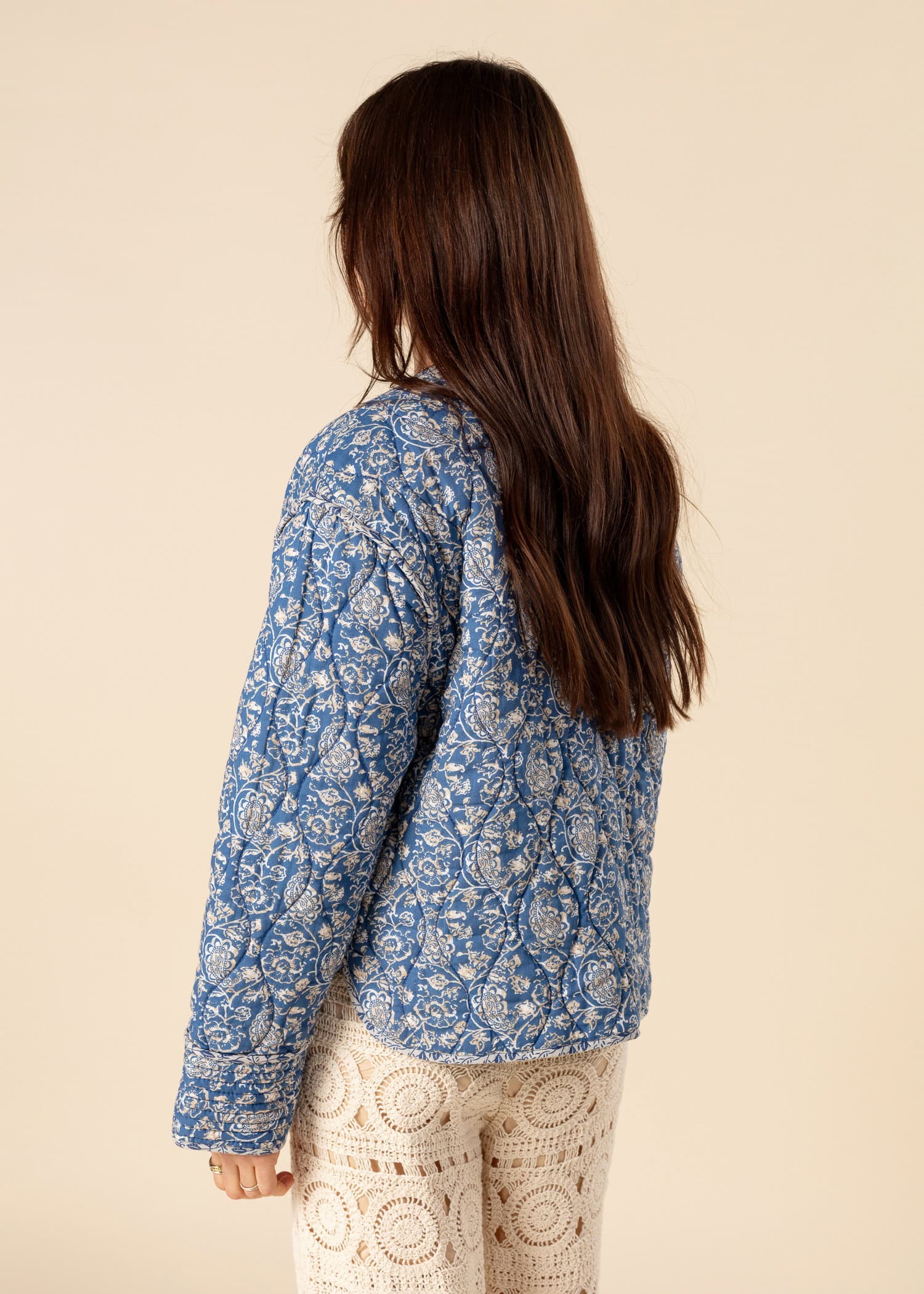 PADDY Vattert vendbar jakke - Blå 8 - Indiska