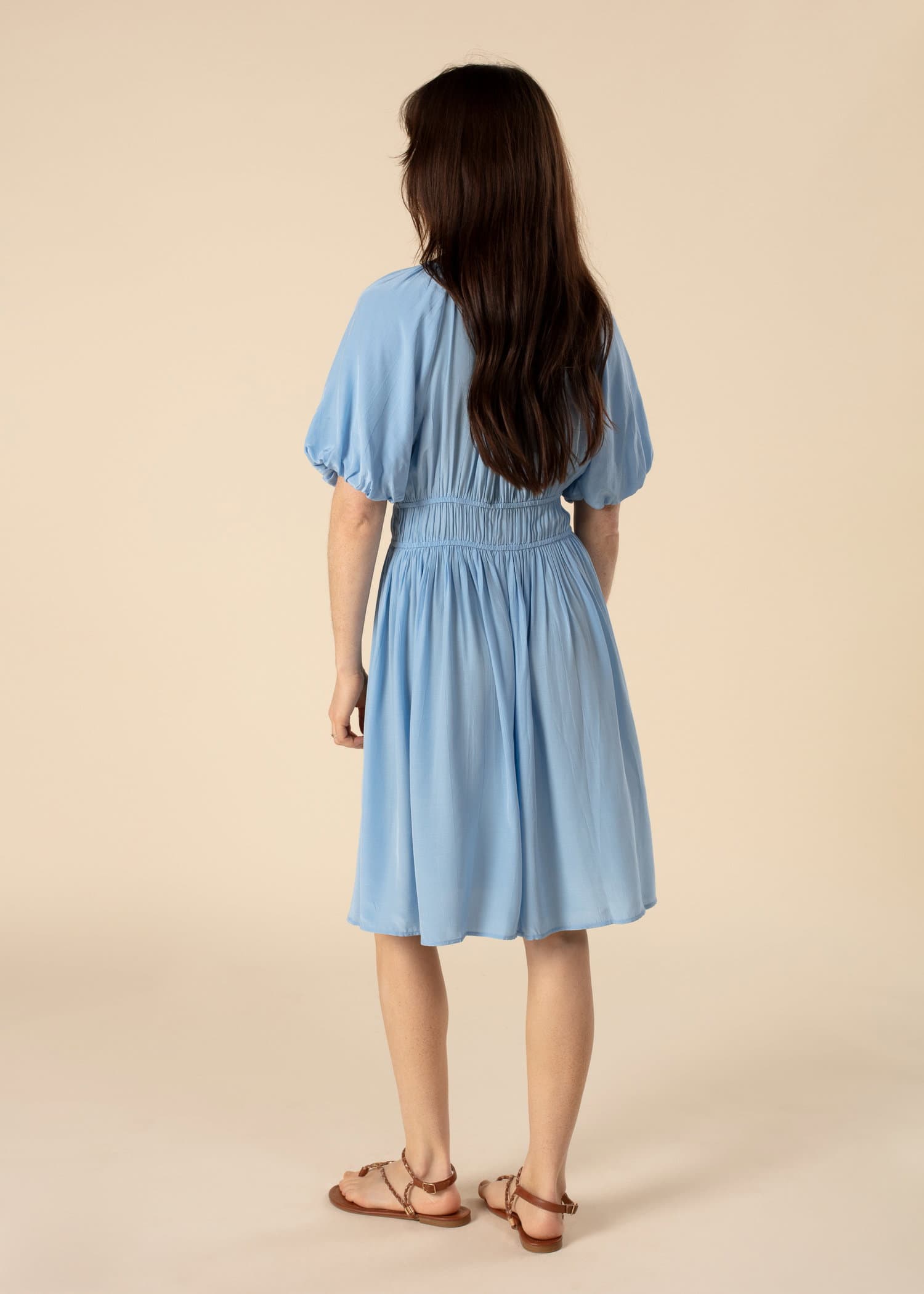 TILLY Ljusblå kort klänning - Blå 3 - Indiska