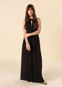 CAROLE CREPE DRESS - Black