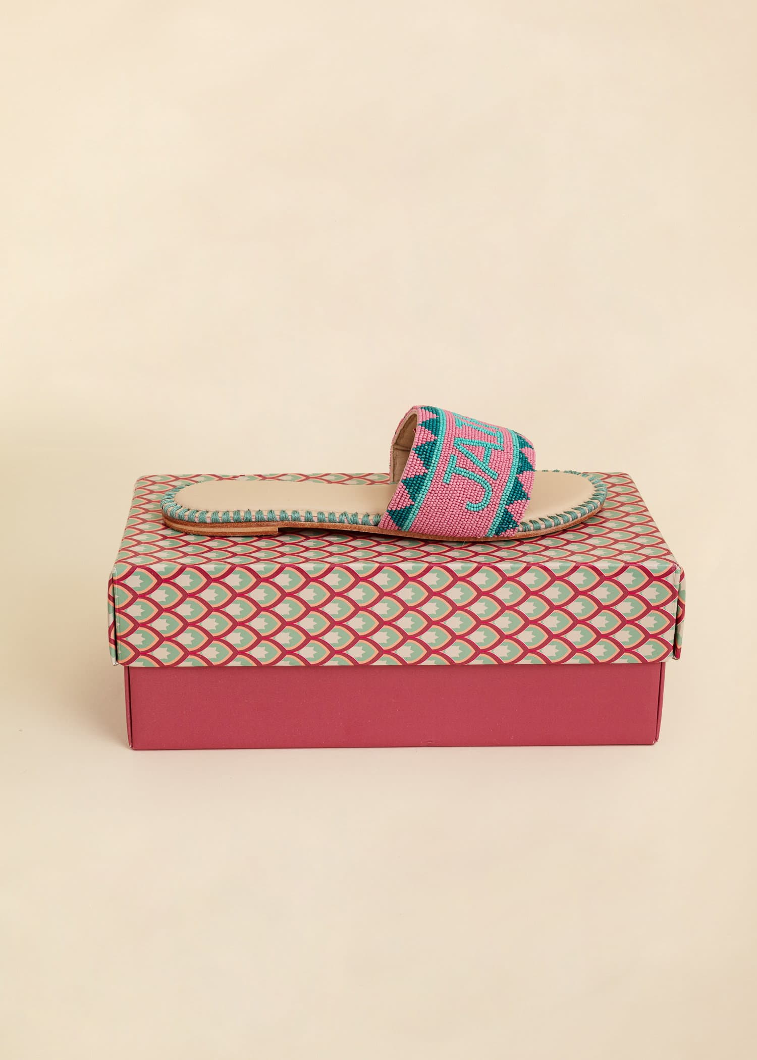 Jaipur Perlesandaler - jaipur  - Rosa 3 - Indiska