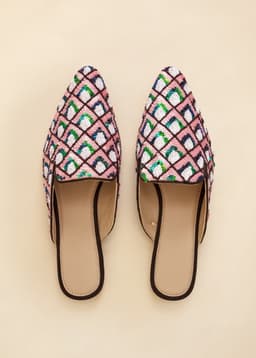 Jaipur Sequined Mule - PINK
