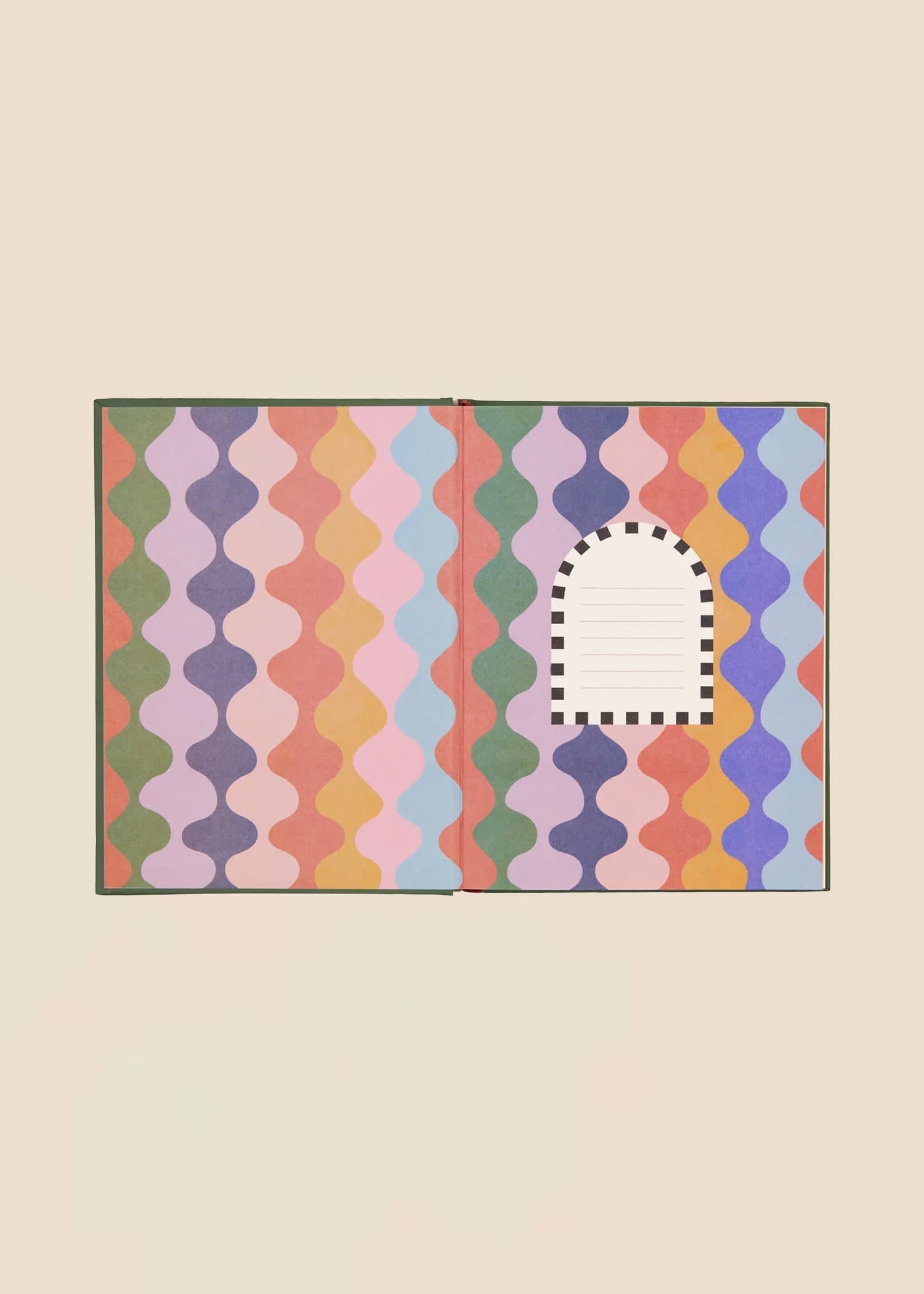 PRINTED Notatbok med håndtegnede illustrasjoner - Multi 2 - Indiska