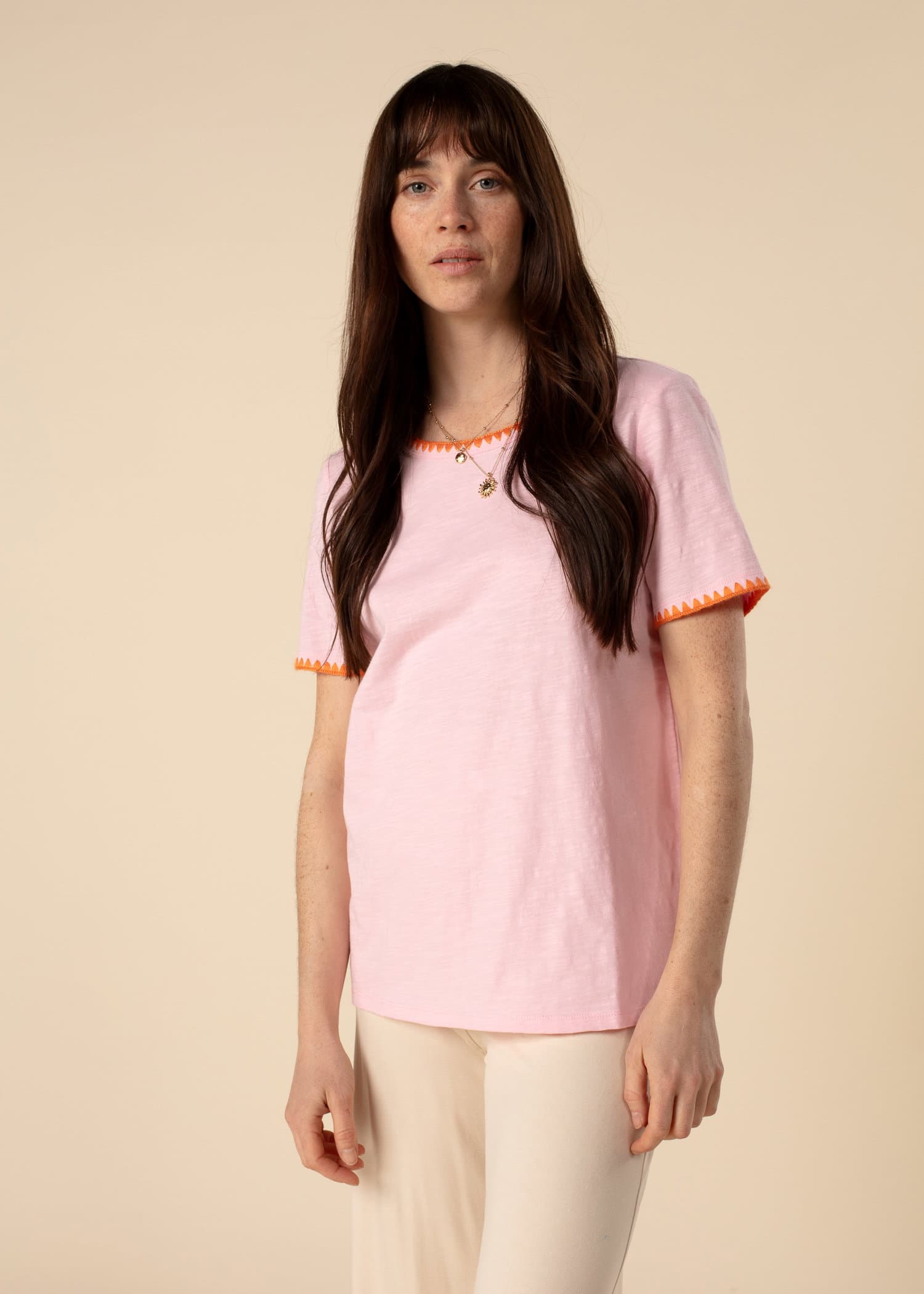 GIOVANNA T-skjorte i bomull - Rosa 4 - Indiska